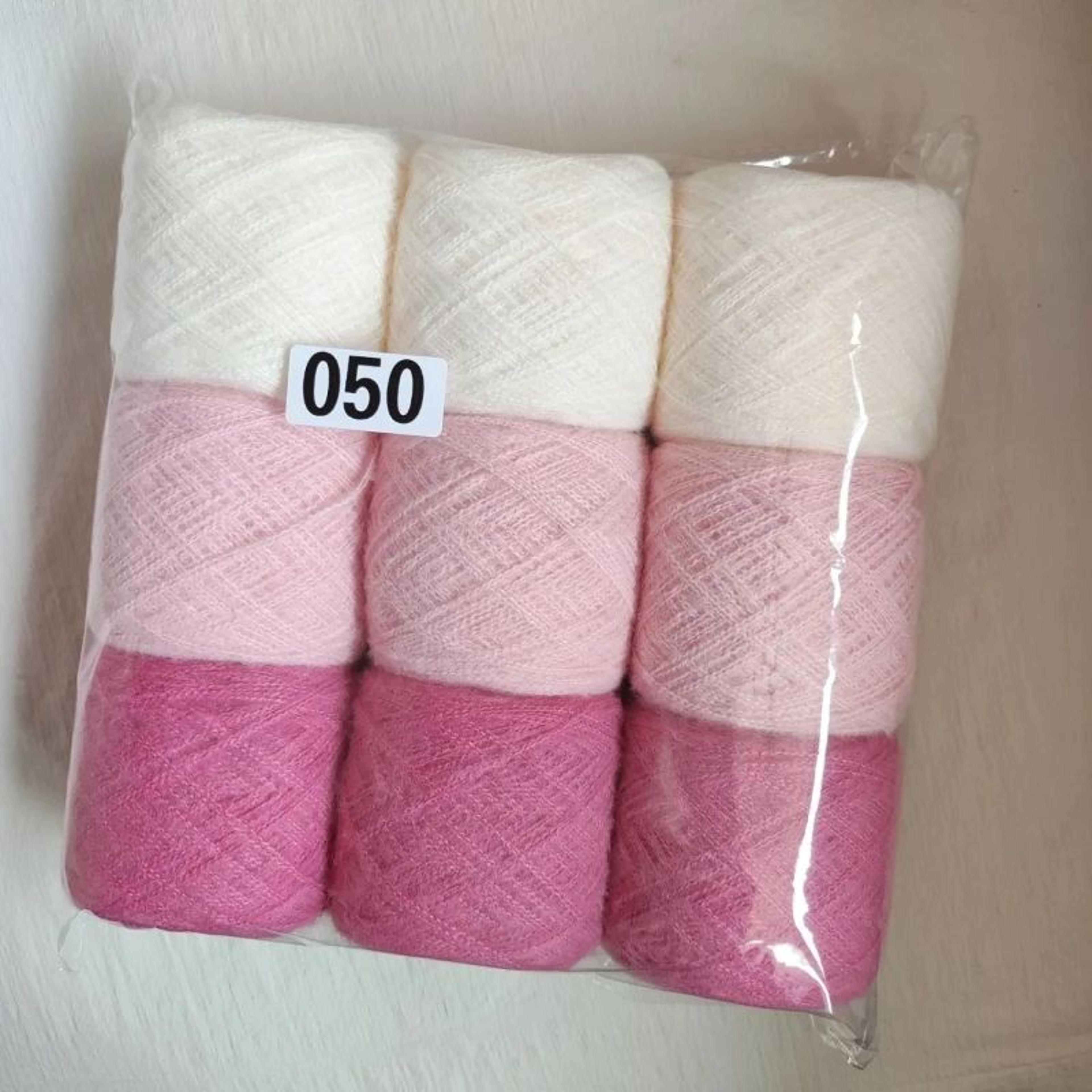 soft ombre mohair yarn set for crochet and knitting