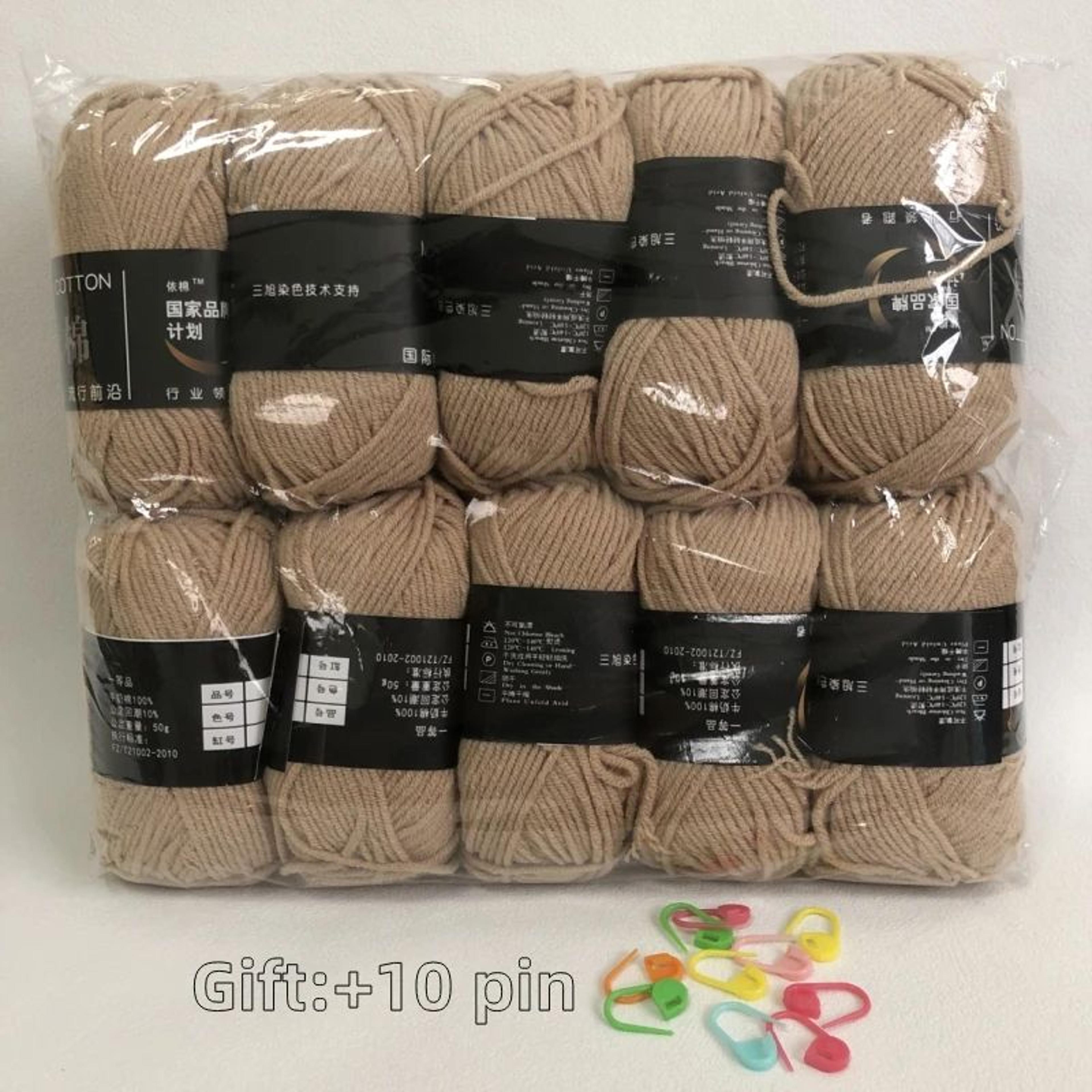 10 pack four ply milk cotton yarn for crochet and knitting
