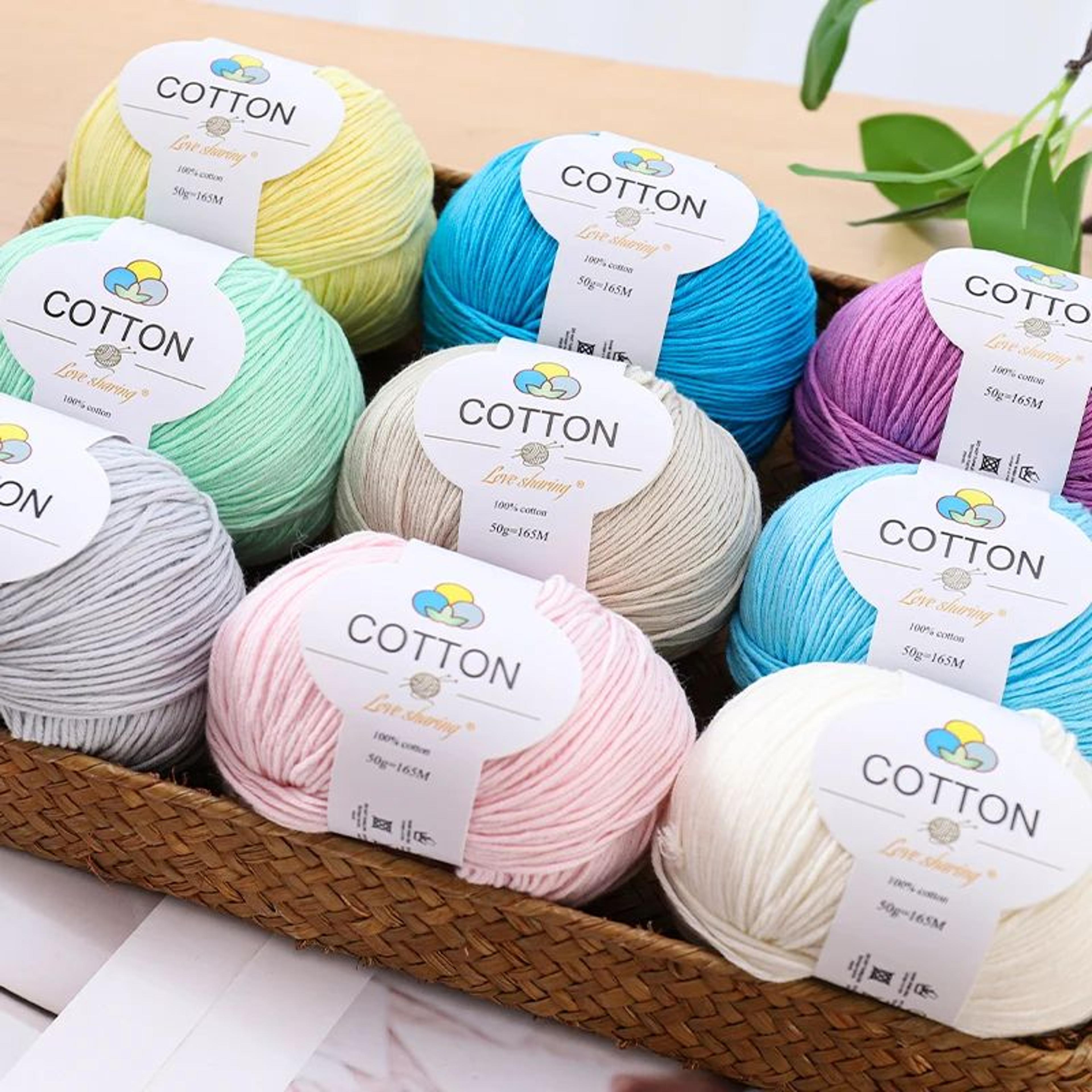 pure cotton yarn for crochet and knitting projects
