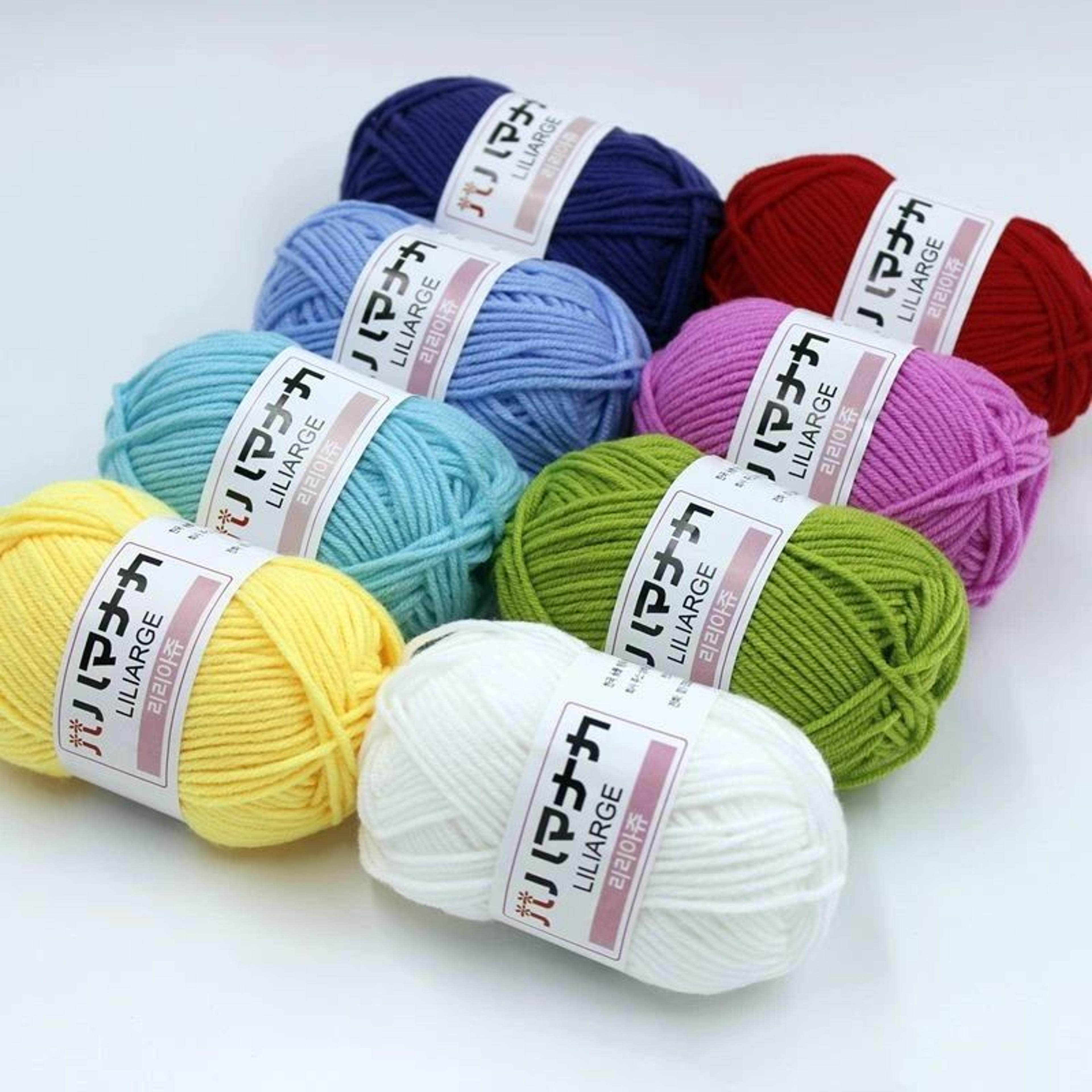 10 pack milk cotton yarn set for crochet and knitting