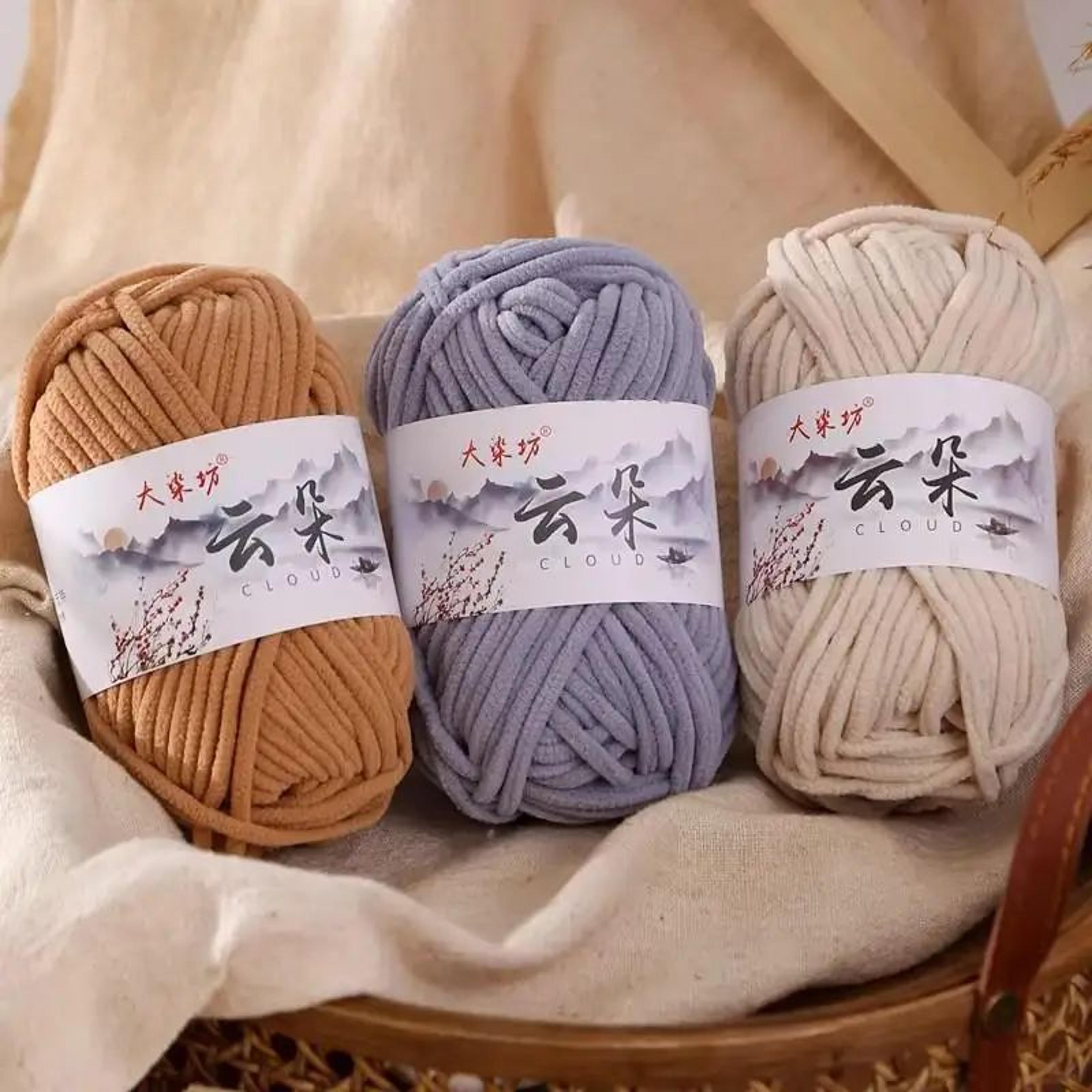 thin chenille velvet yarn for crochet and knitting