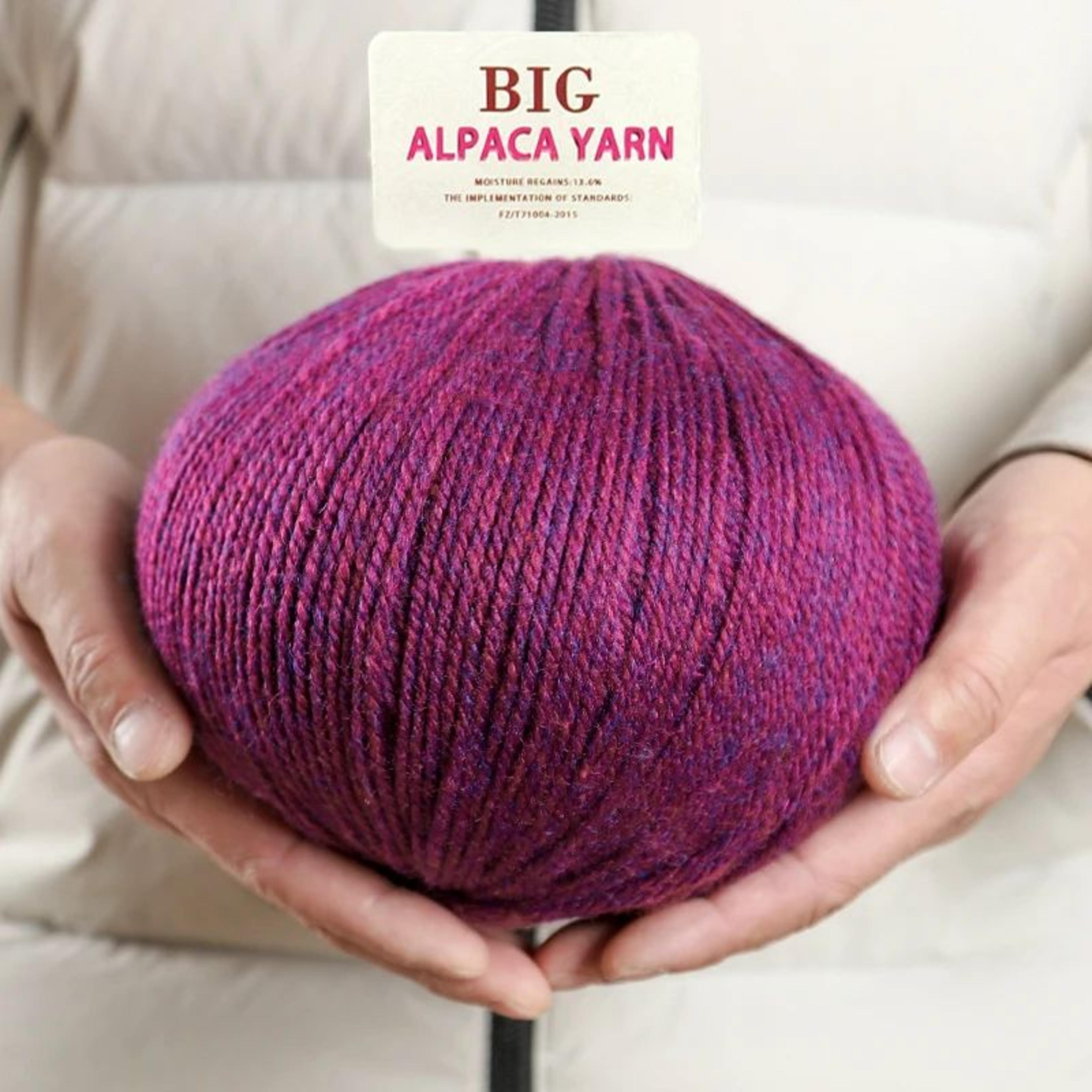 large alpaca yarn skein for crochet and knitting