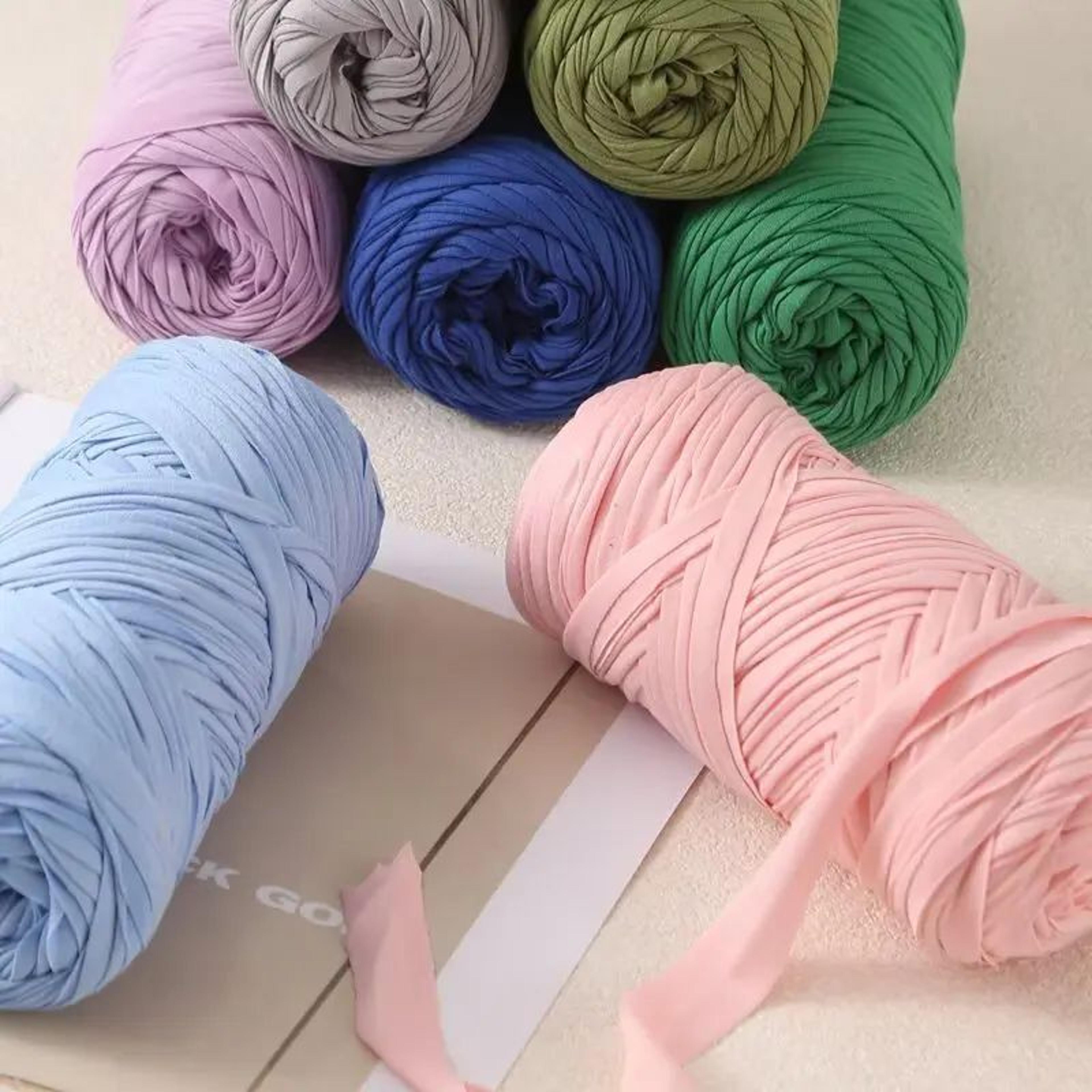 elastic t shirt yarn for crochet and knitting crafts
