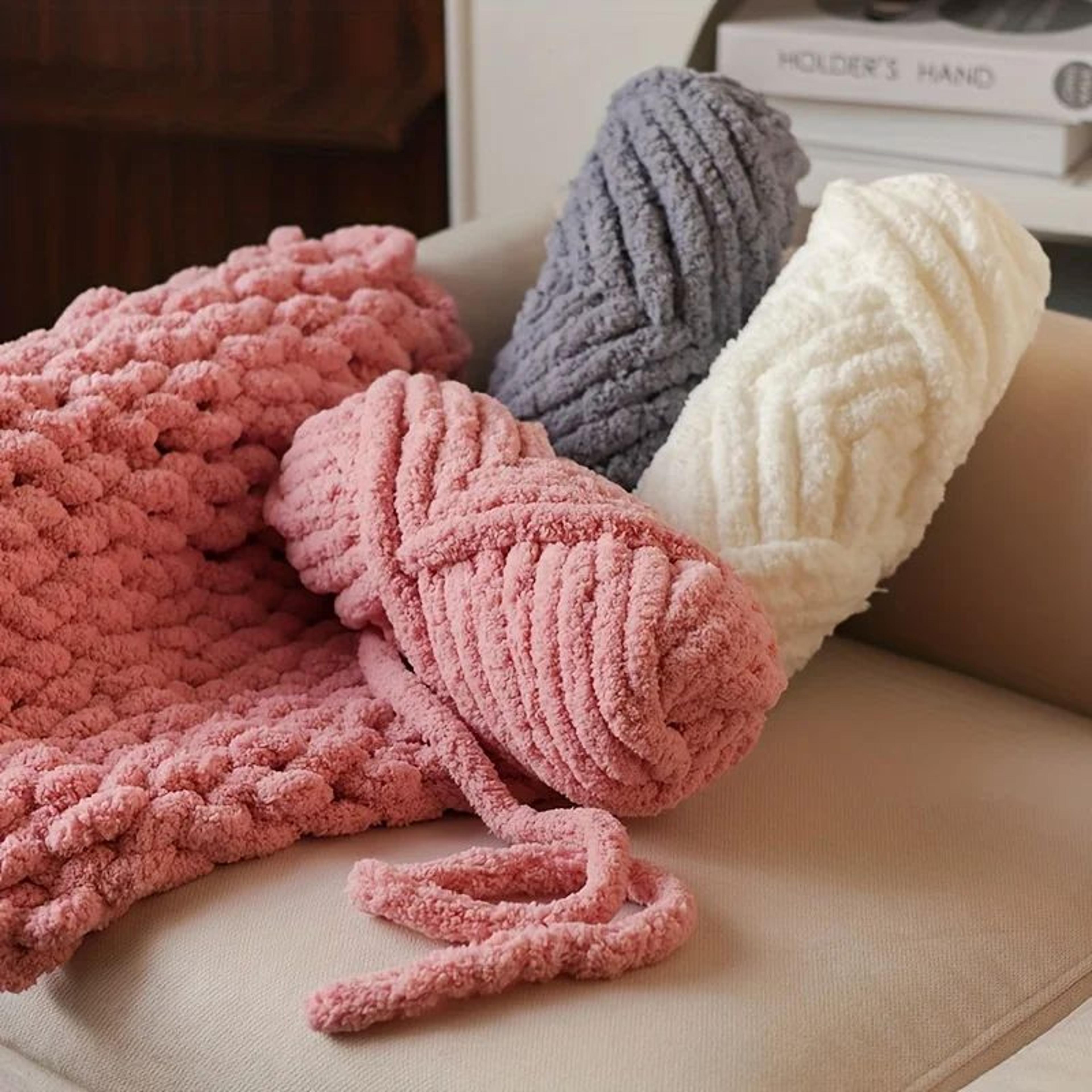 extra thick chenille finger yarn for crochet and hand knitting