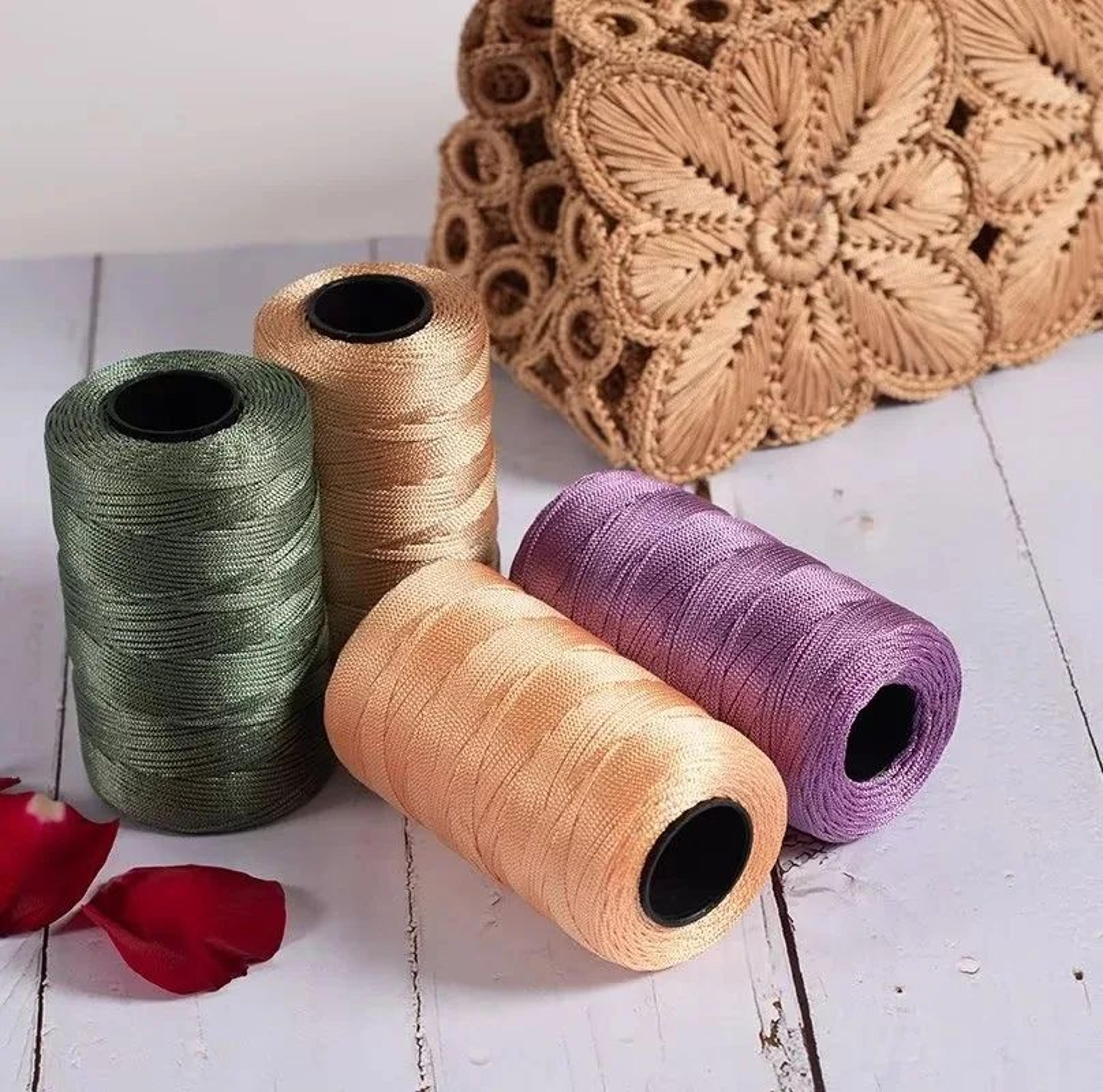 ice silk braided yarn for crochet bags and hats
