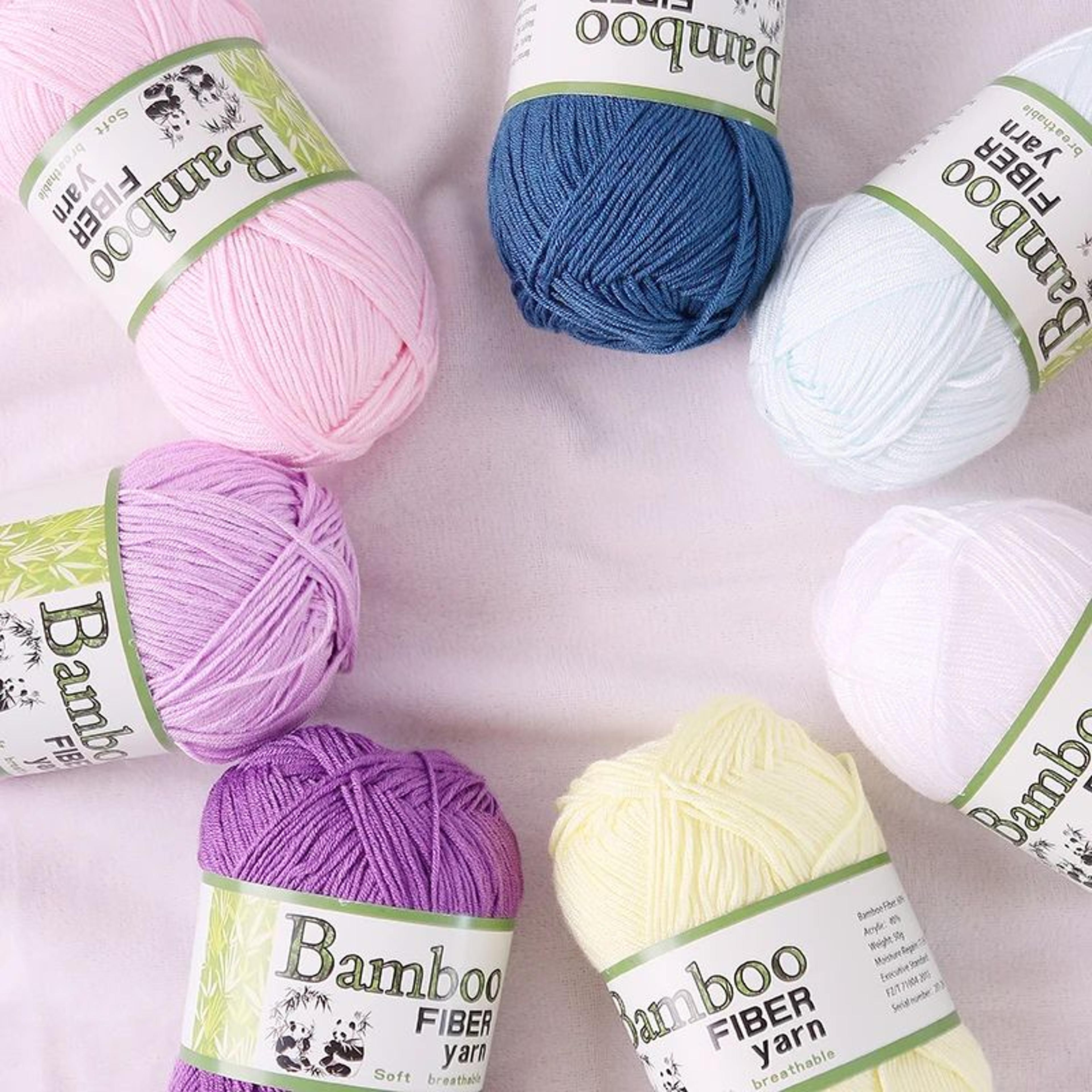 bamboo cotton yarn set for crochet and knitting