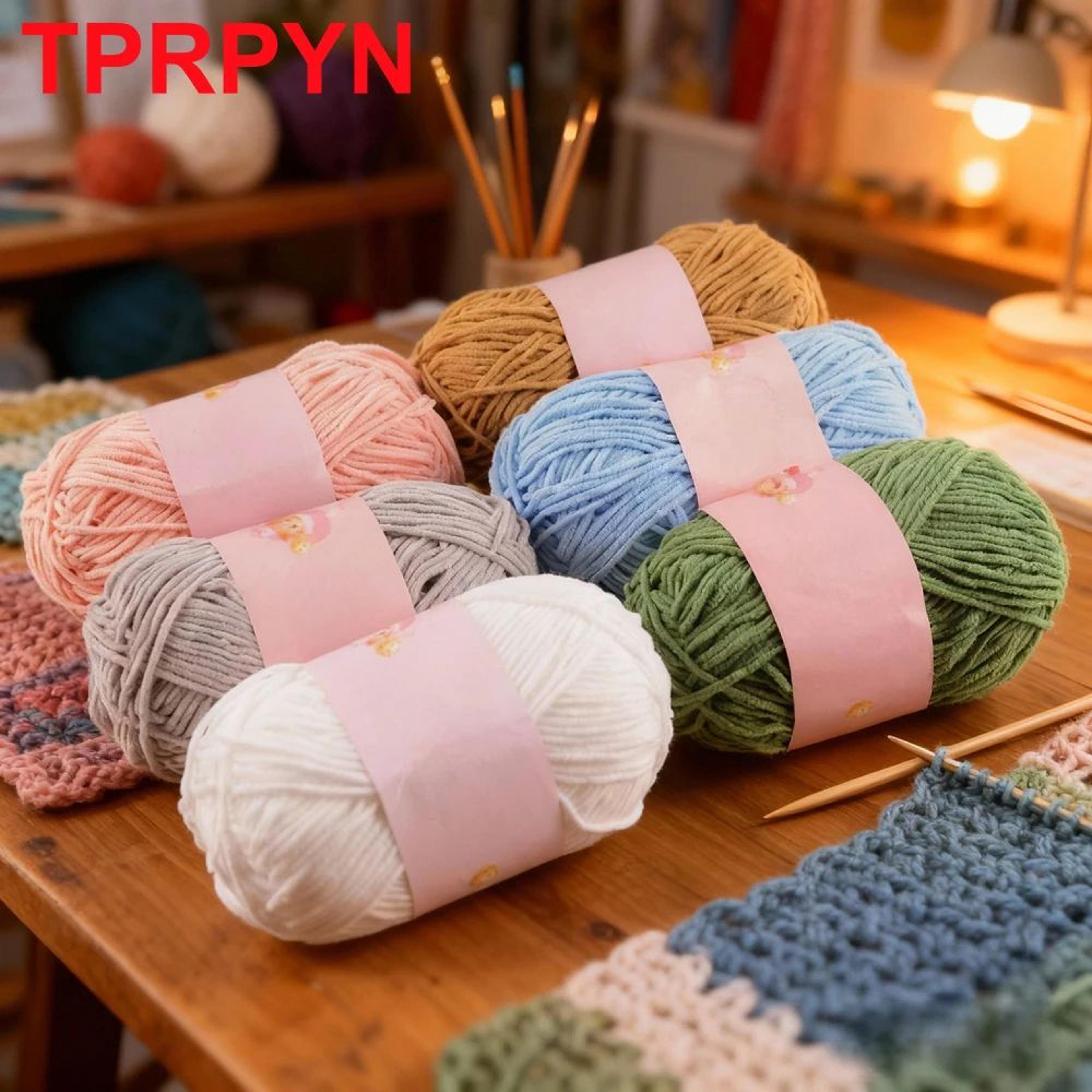 thin chenille yarn for crochet dolls and crafts