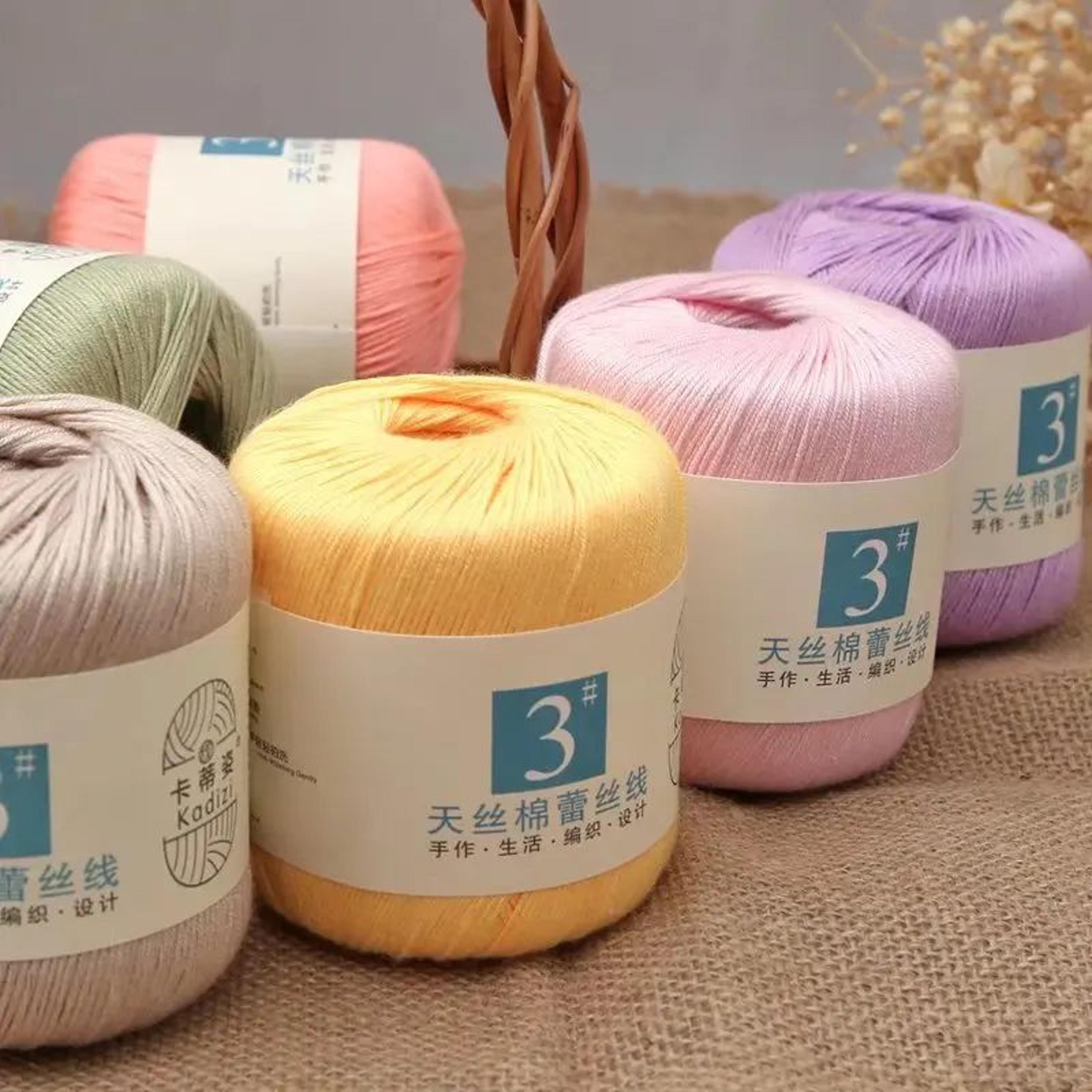 mercerized cotton lace yarn for crochet and knitting