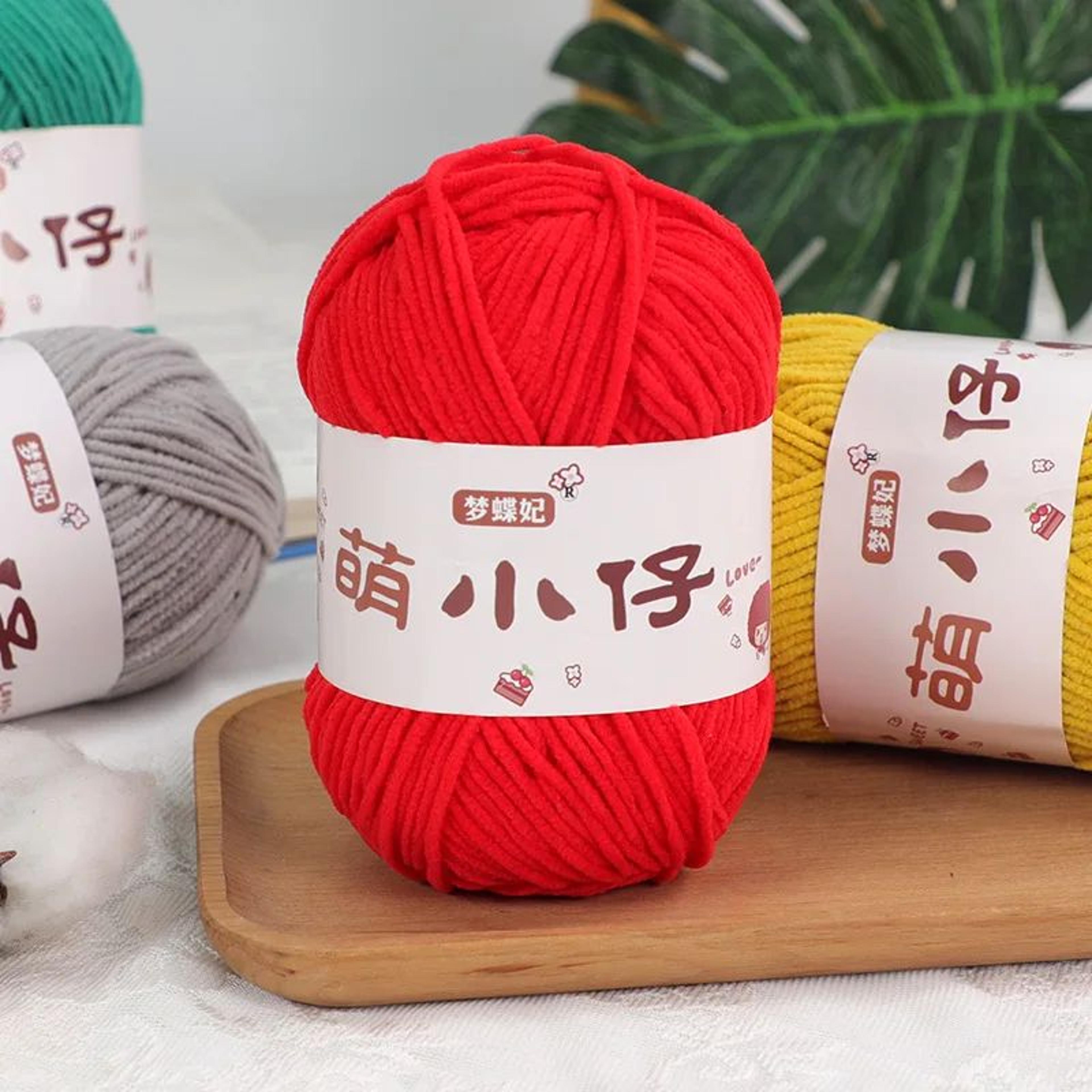 soft chenille polyester yarn for crochet and knitting