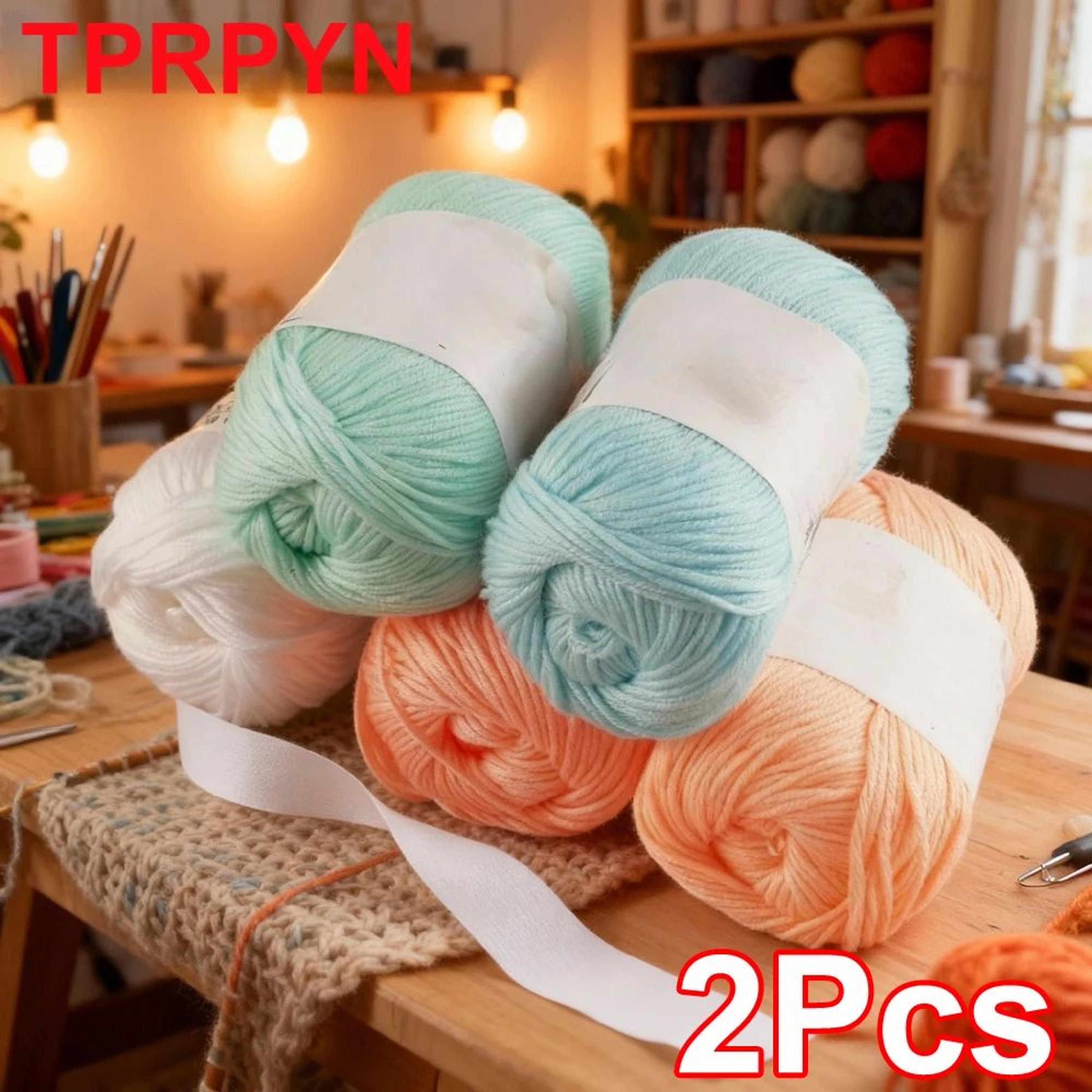 2 pack cotton silk yarn for crochet and knitting