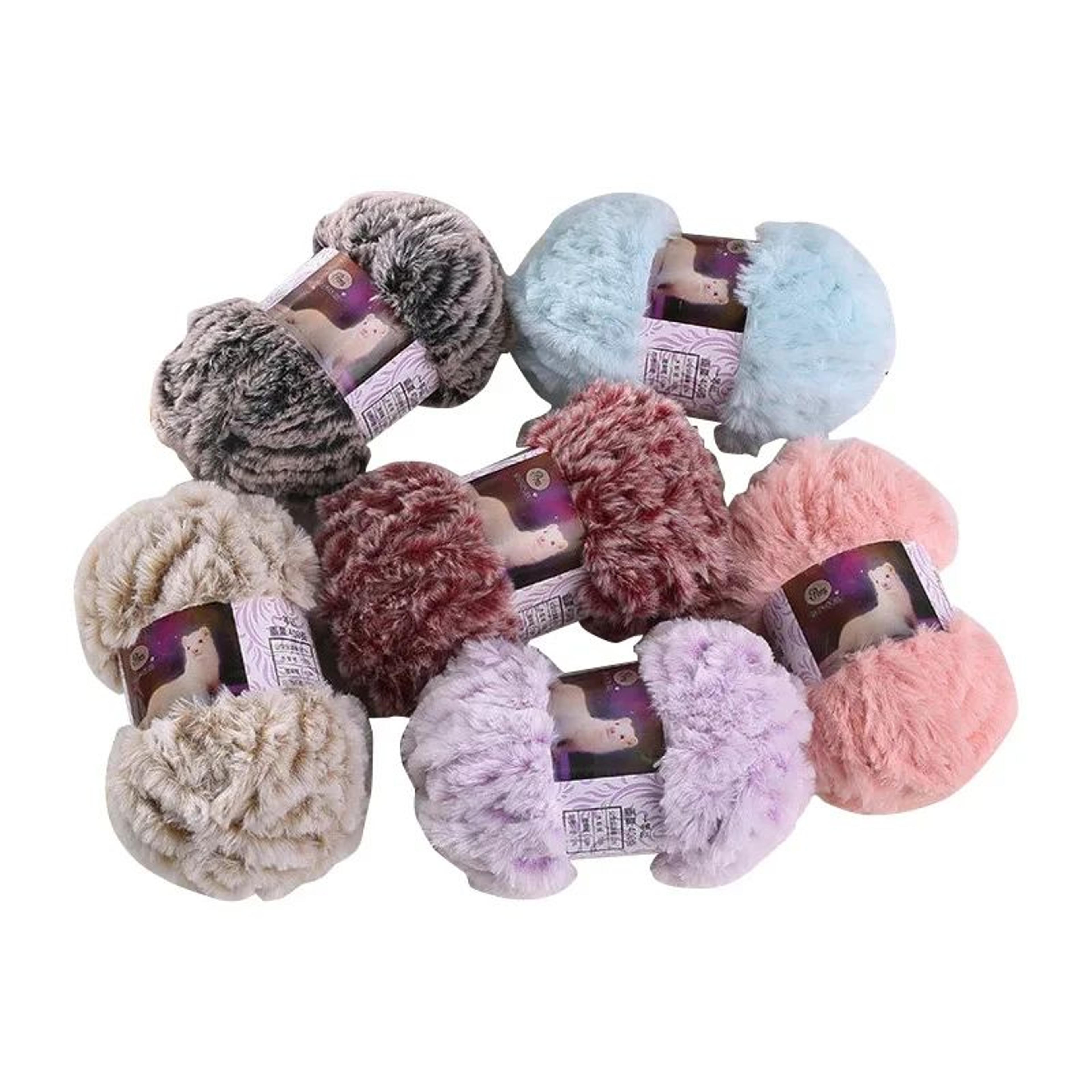 long pile faux fur yarn for crochet and knitting