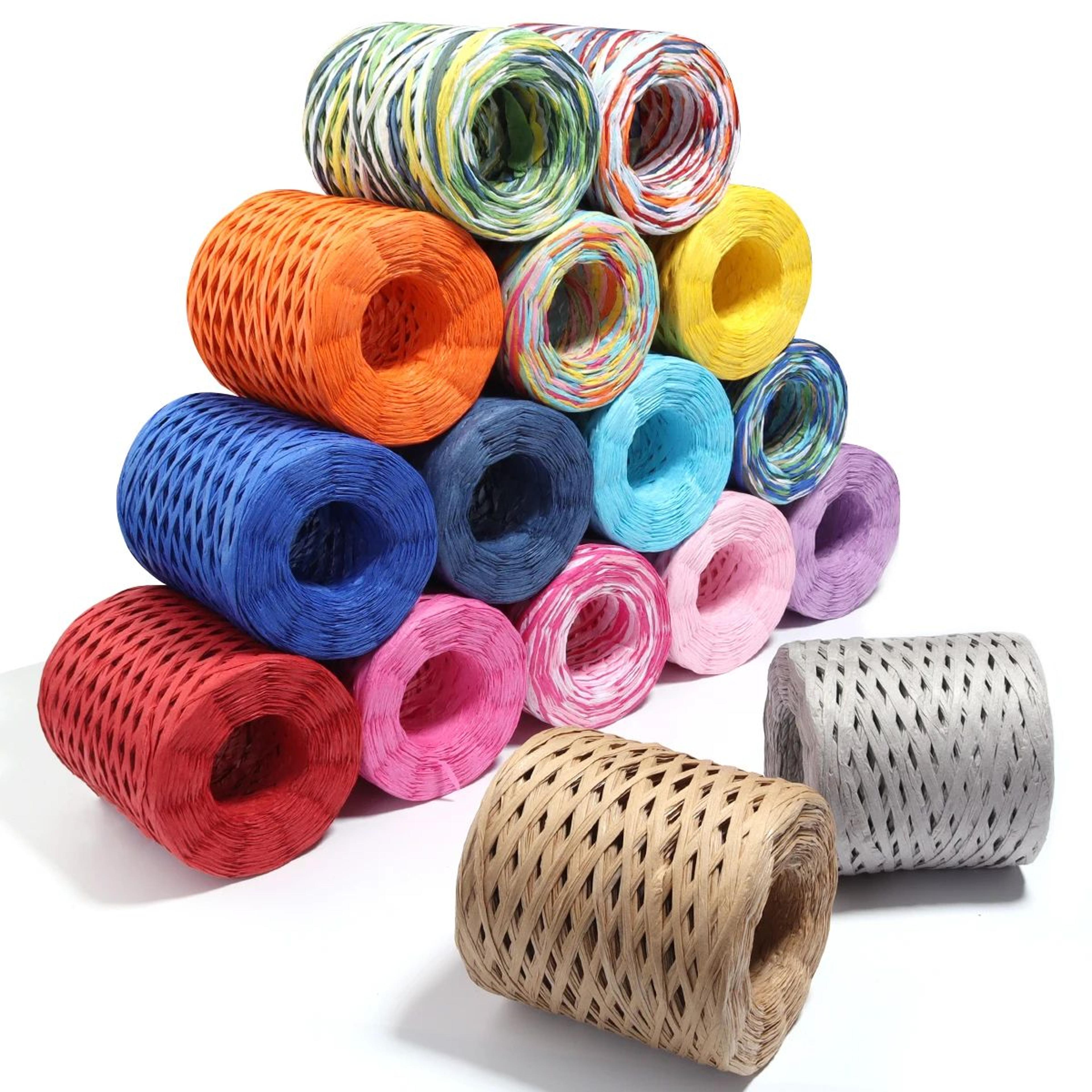 natural raffia paper yarn for crochet and diy crafts