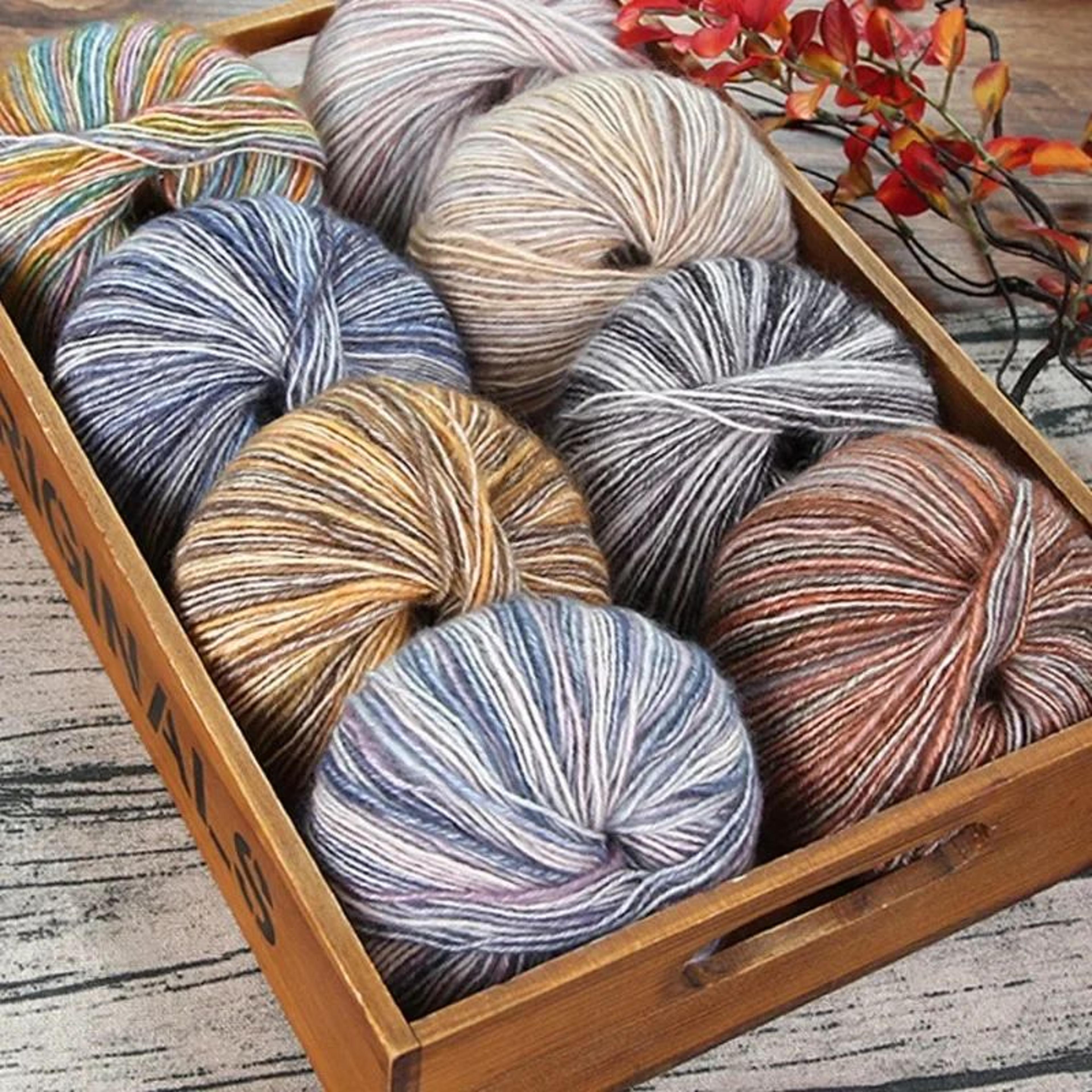 rainbow alpaca wool yarn for crochet and knitting