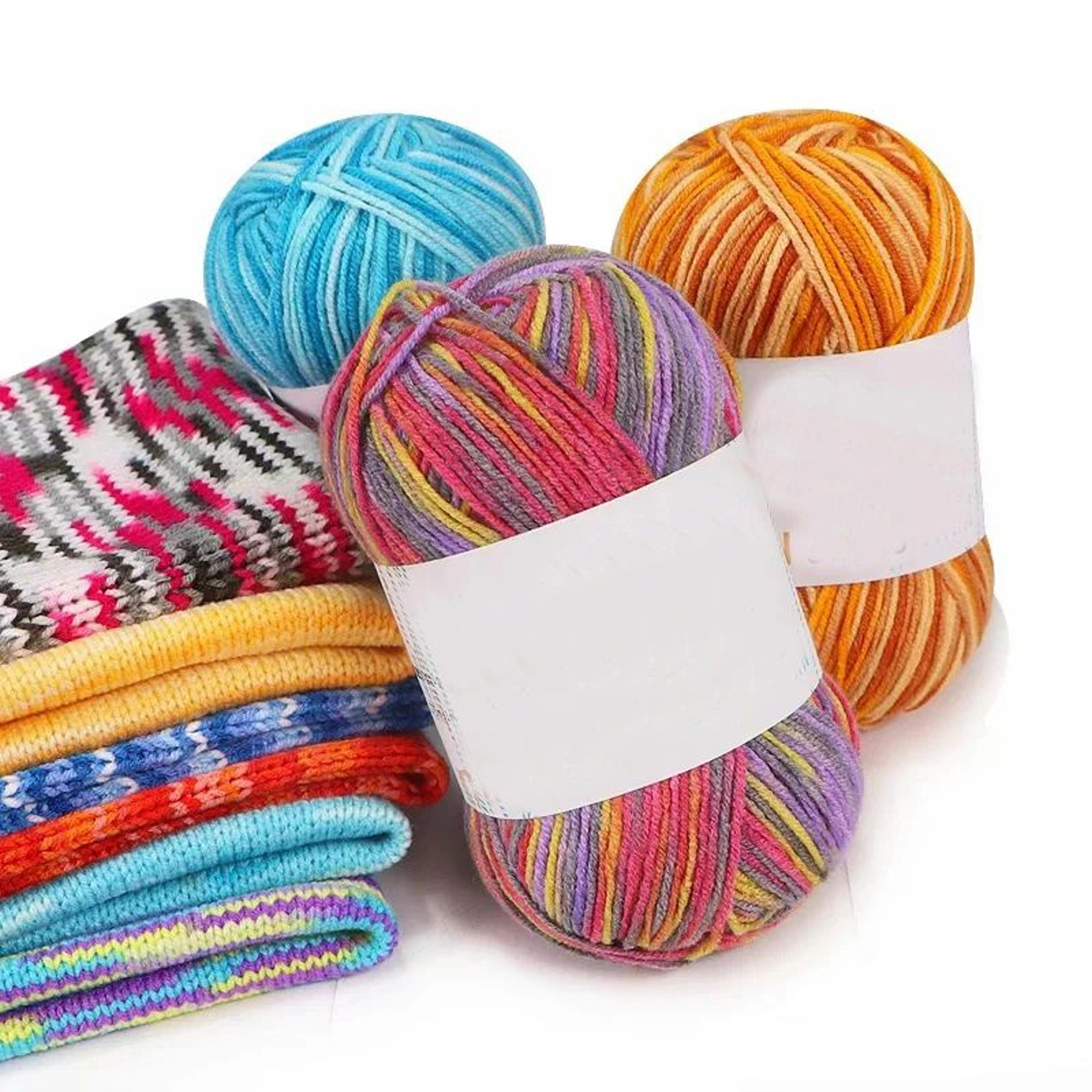 2 pack rainbow cotton yarn for crochet and knitting