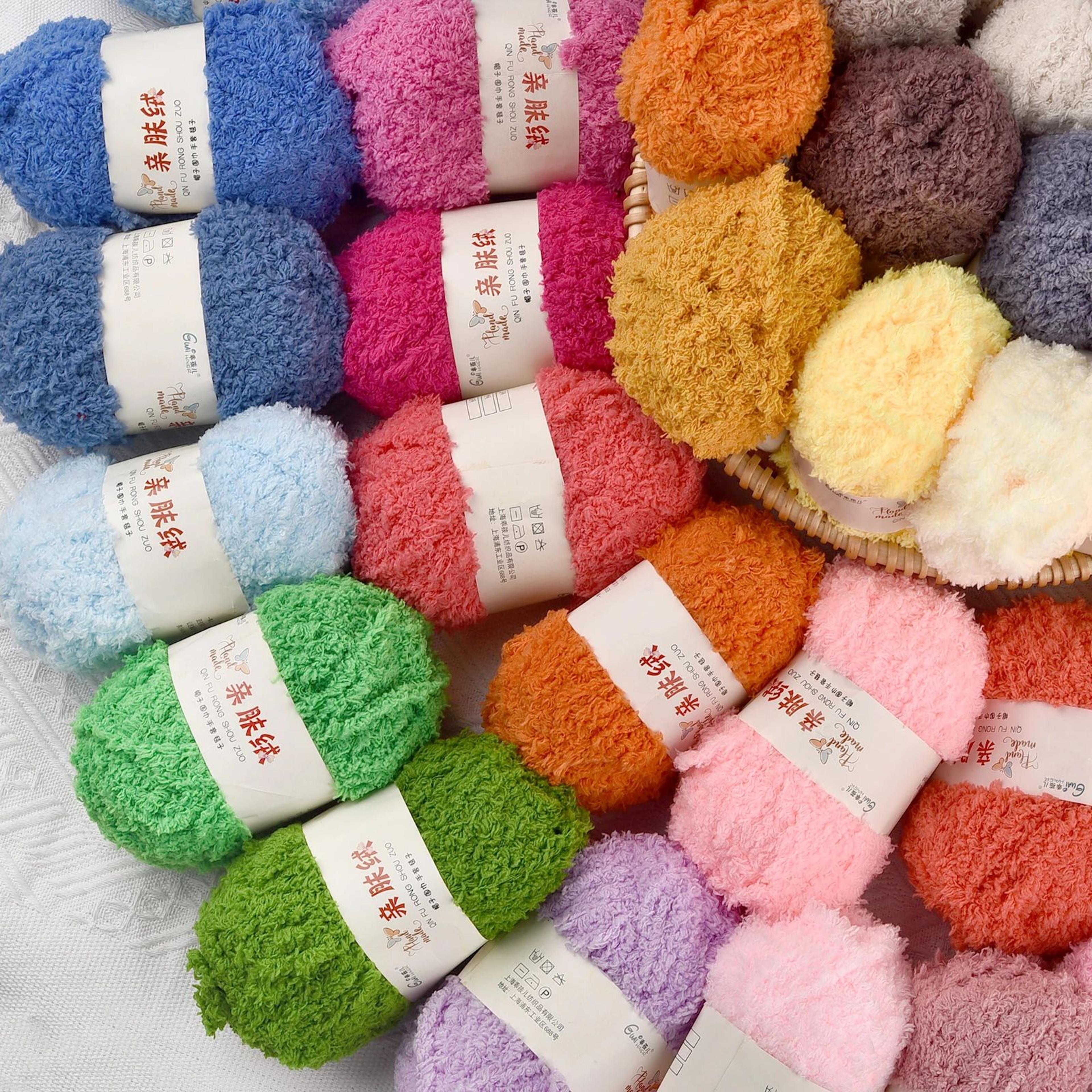 soft coral velvet yarn for crochet and knitting