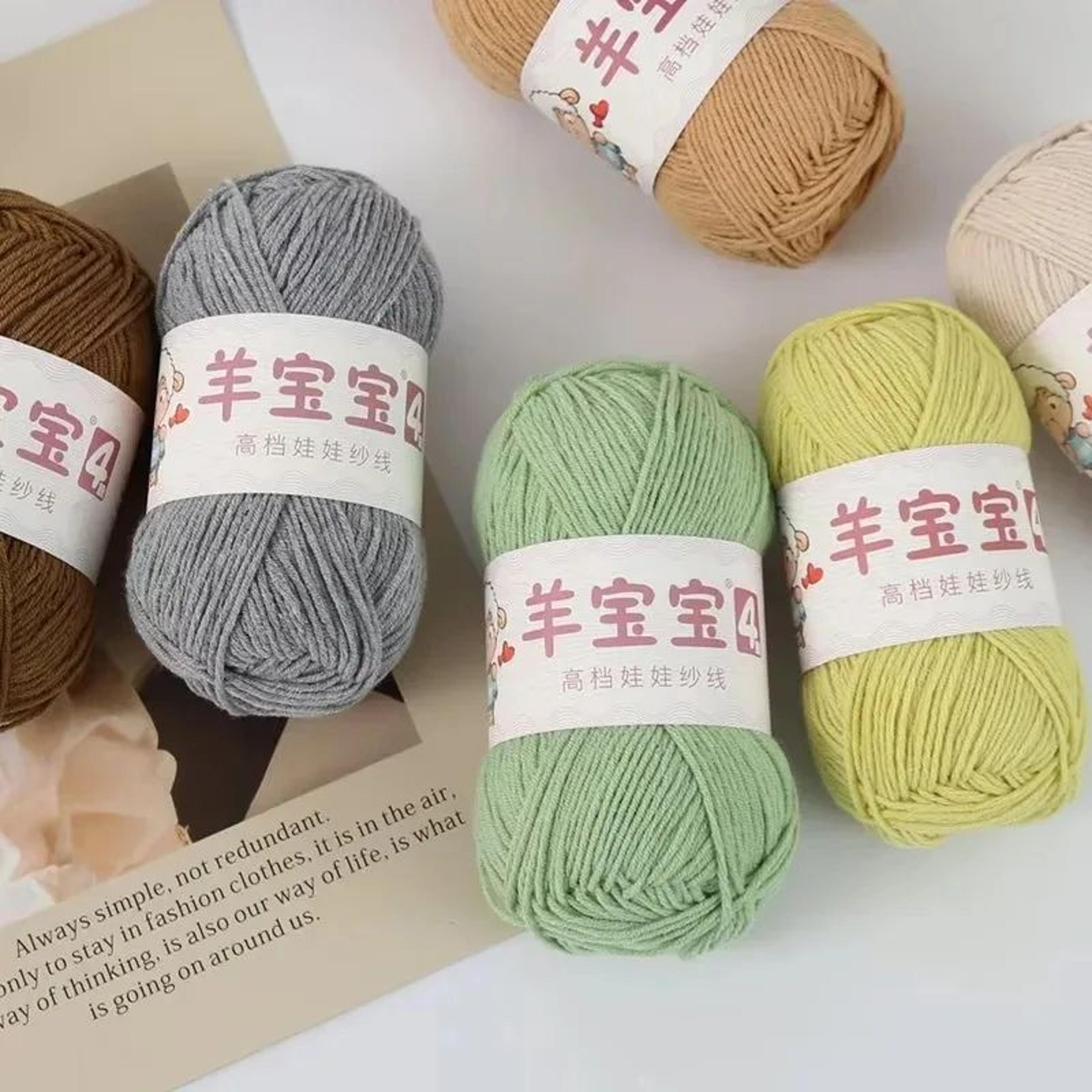 soft milk cotton yarn 1.8 oz for knitting and crochet