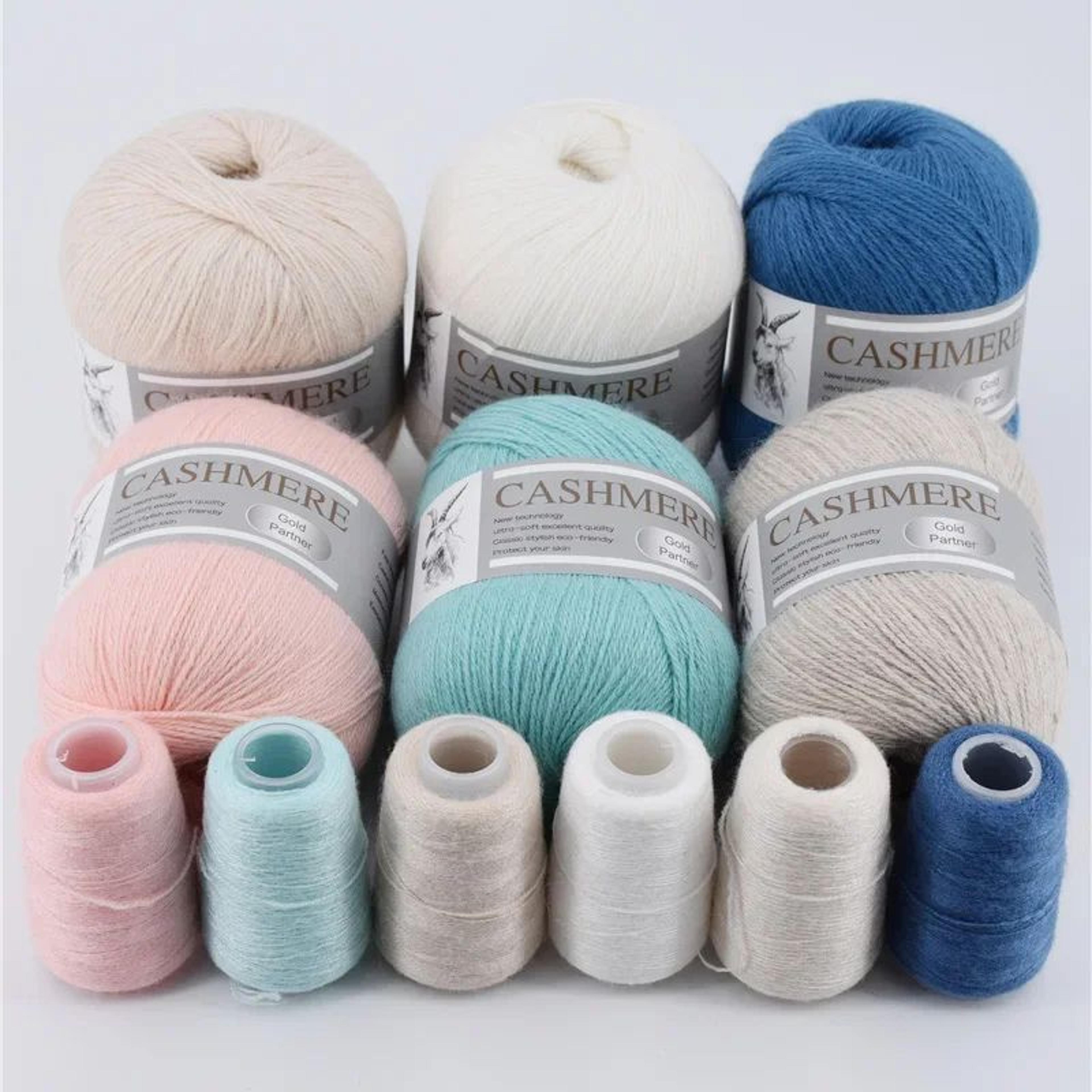 6 piece cashmere blend yarn set 2.5 oz for knitting and crochet