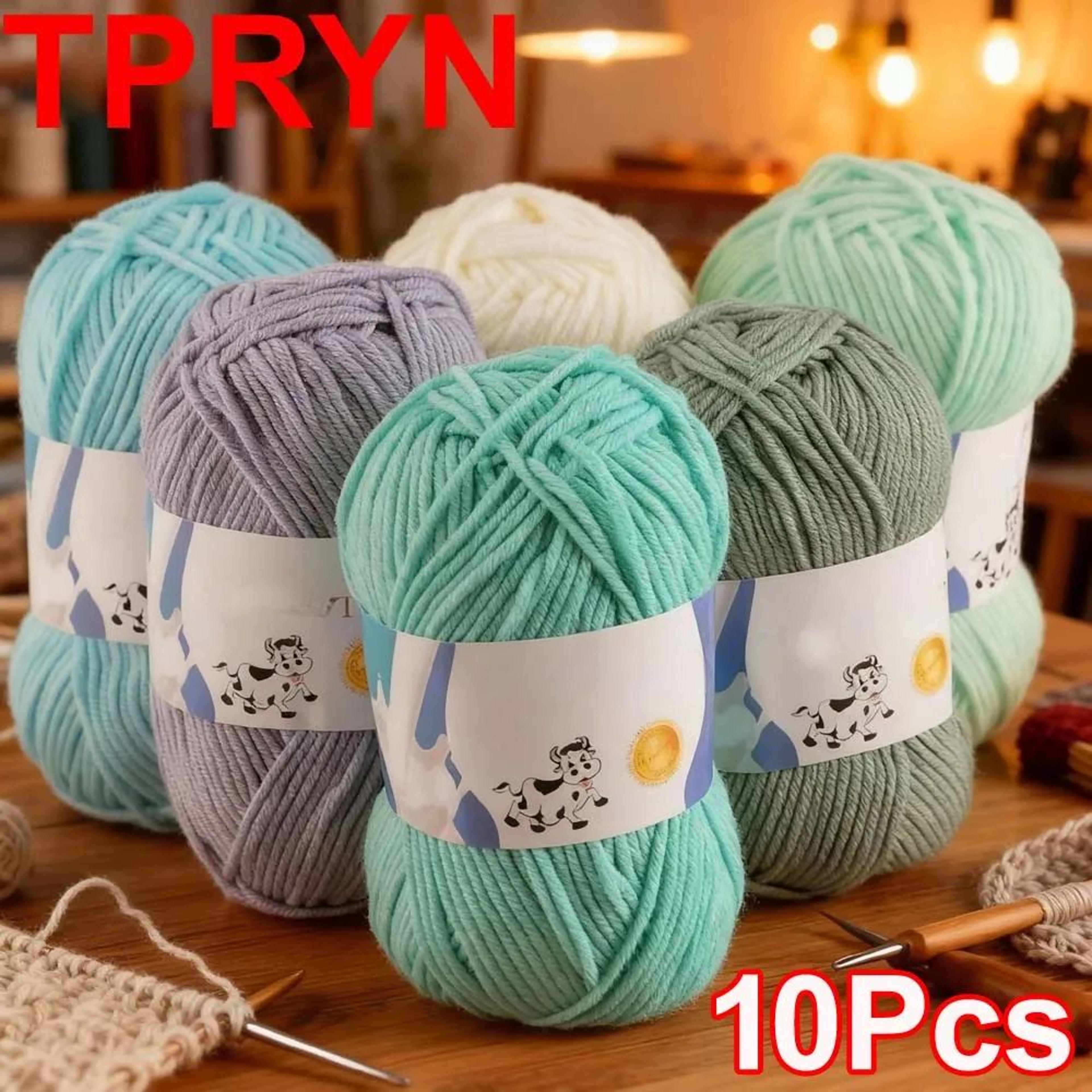 soft milk cotton yarn pack 10 piece for crochet and knitting