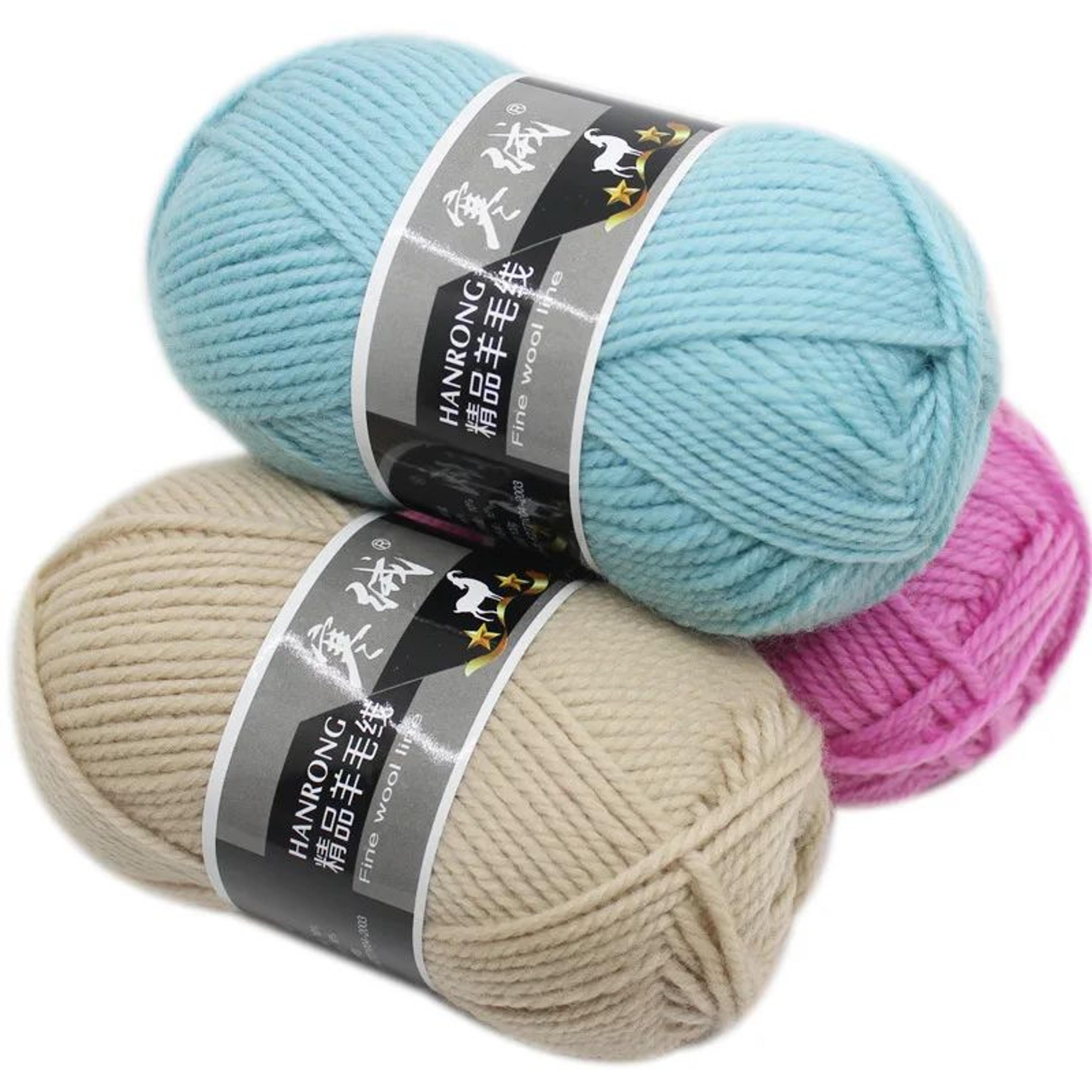 medium weight wool yarn 3.5 oz for knitting and crochet