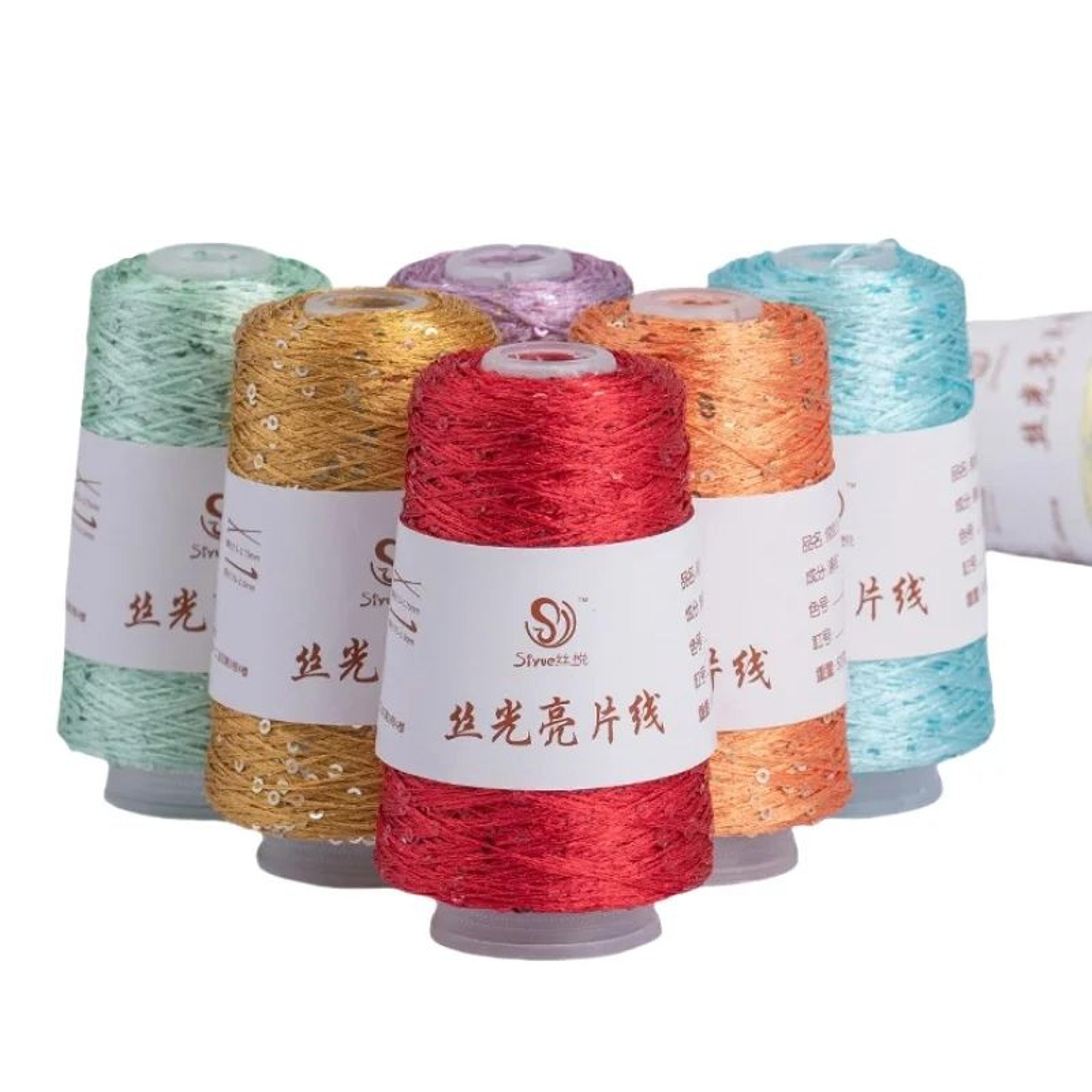 sequin knitting yarn 3.5 oz for crochet and diy crafts