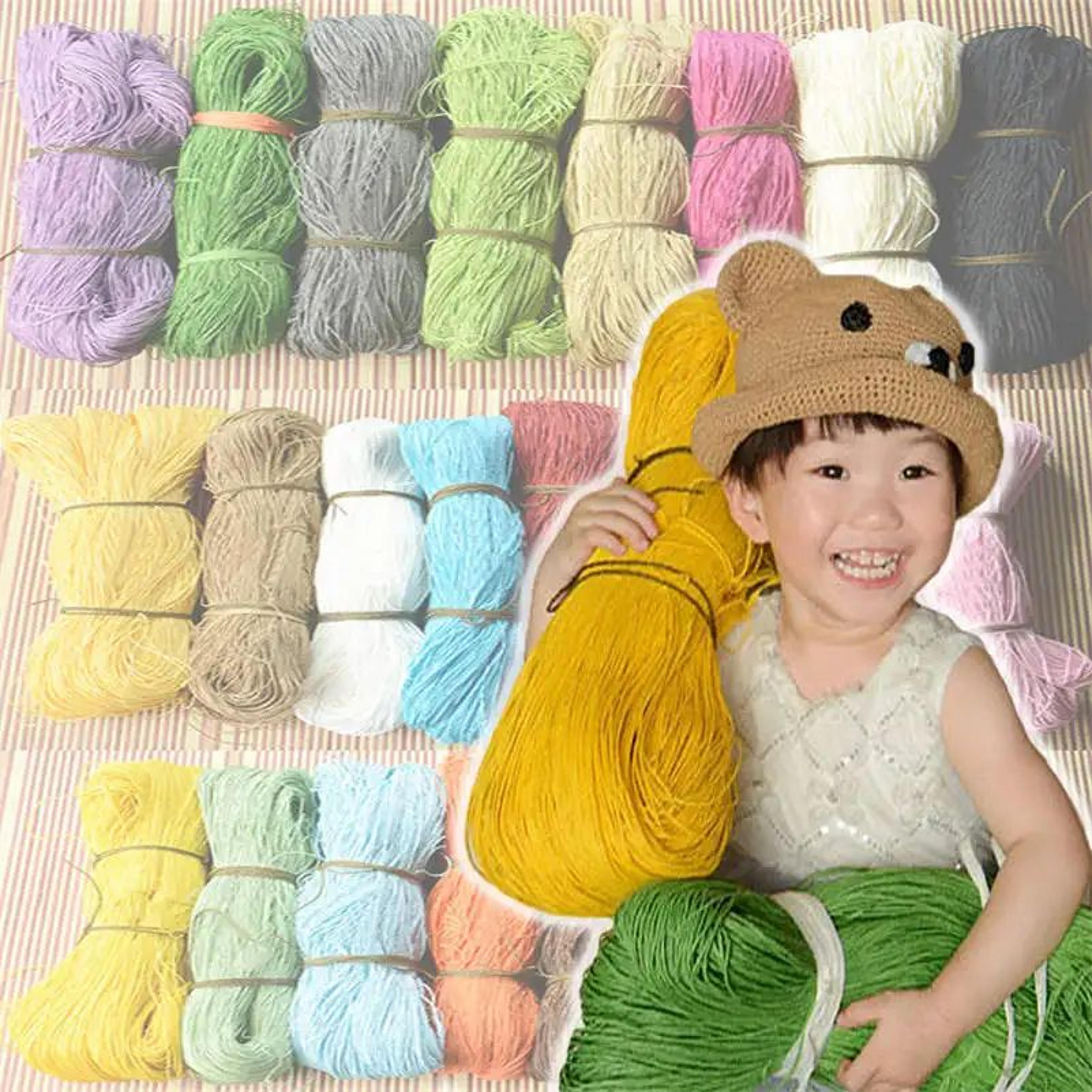 natural raffia yarn 17.6 oz for knitting and crochet