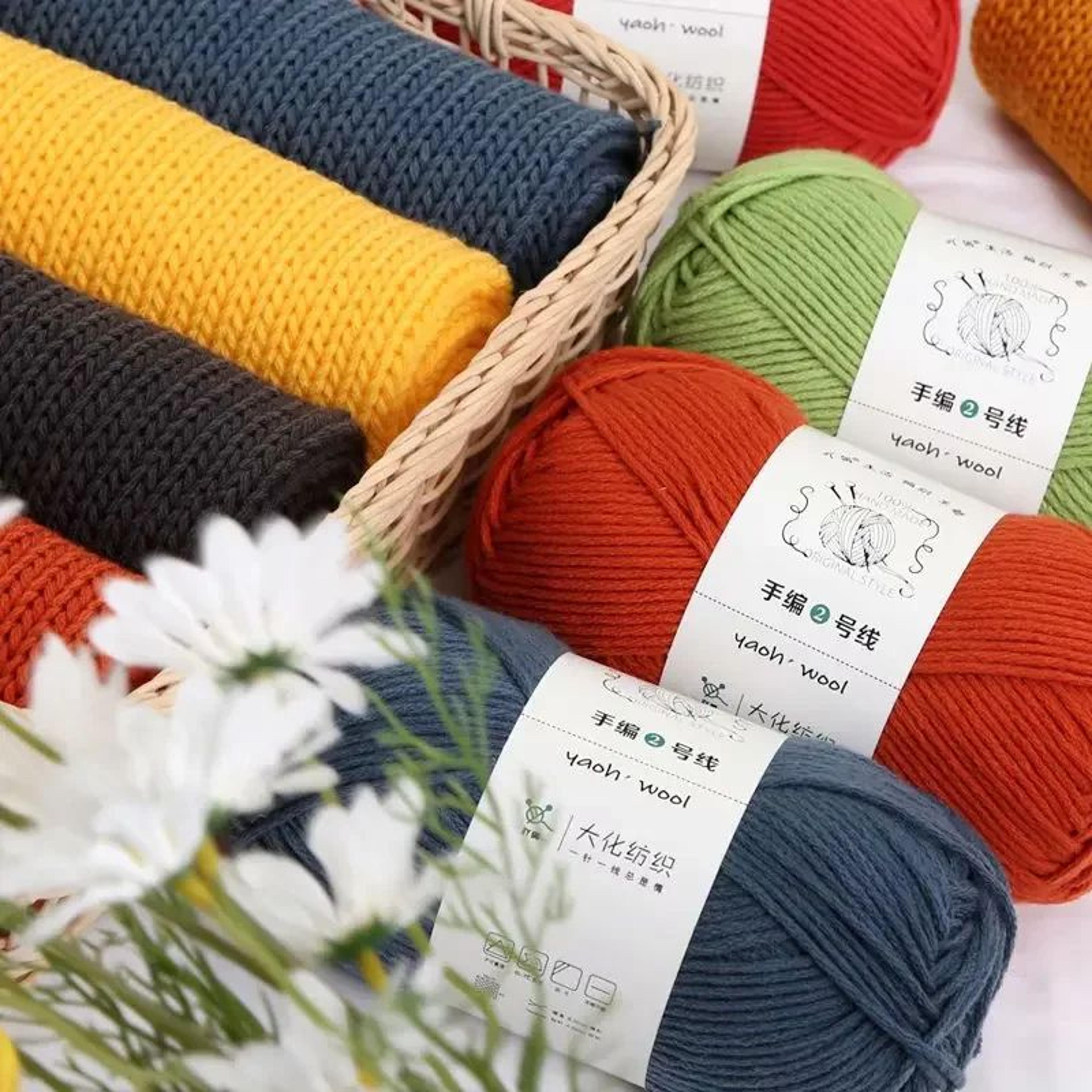 cotton knitting yarn 3.5 oz for knitting and crochet