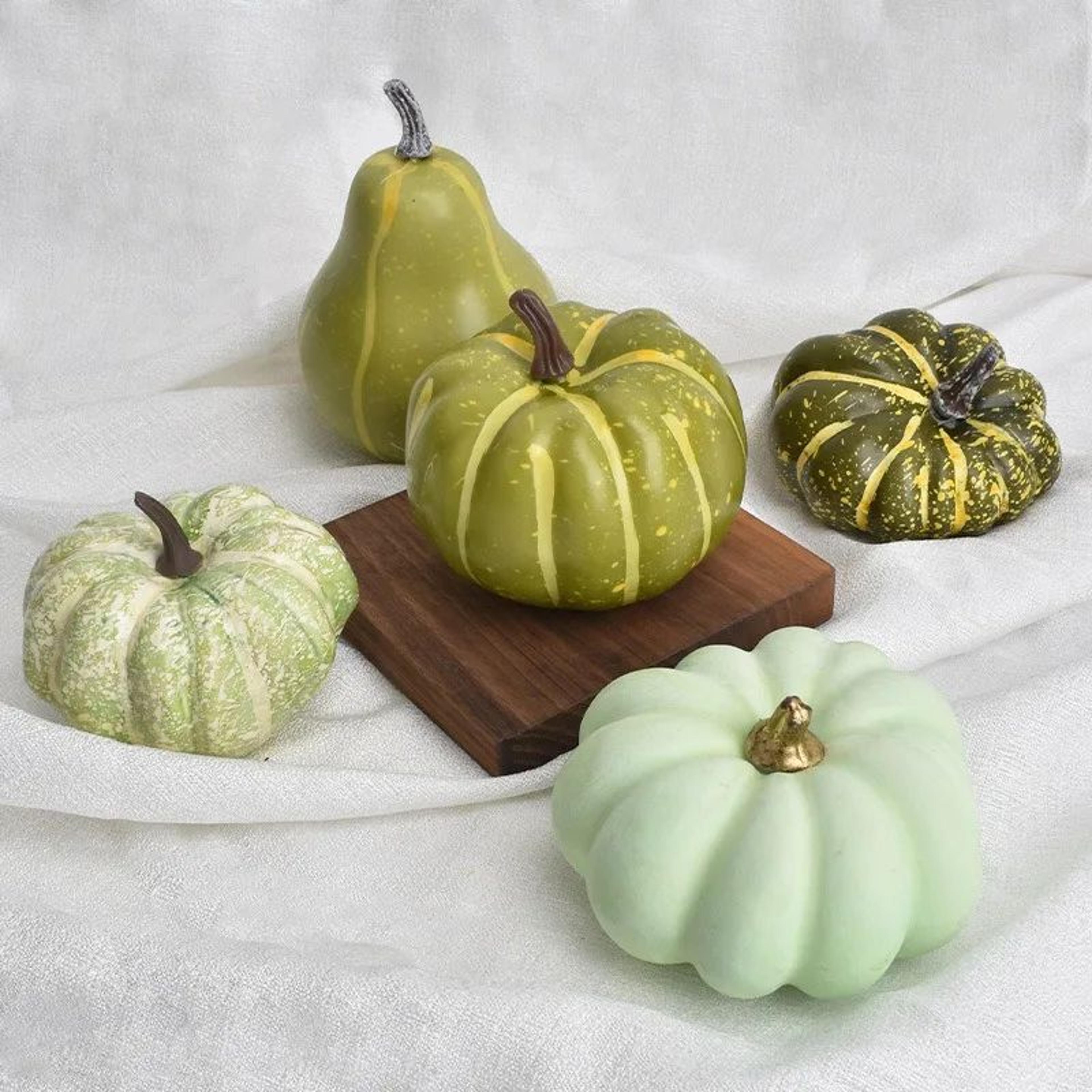 decorative foam pumpkins for fall and halloween decor