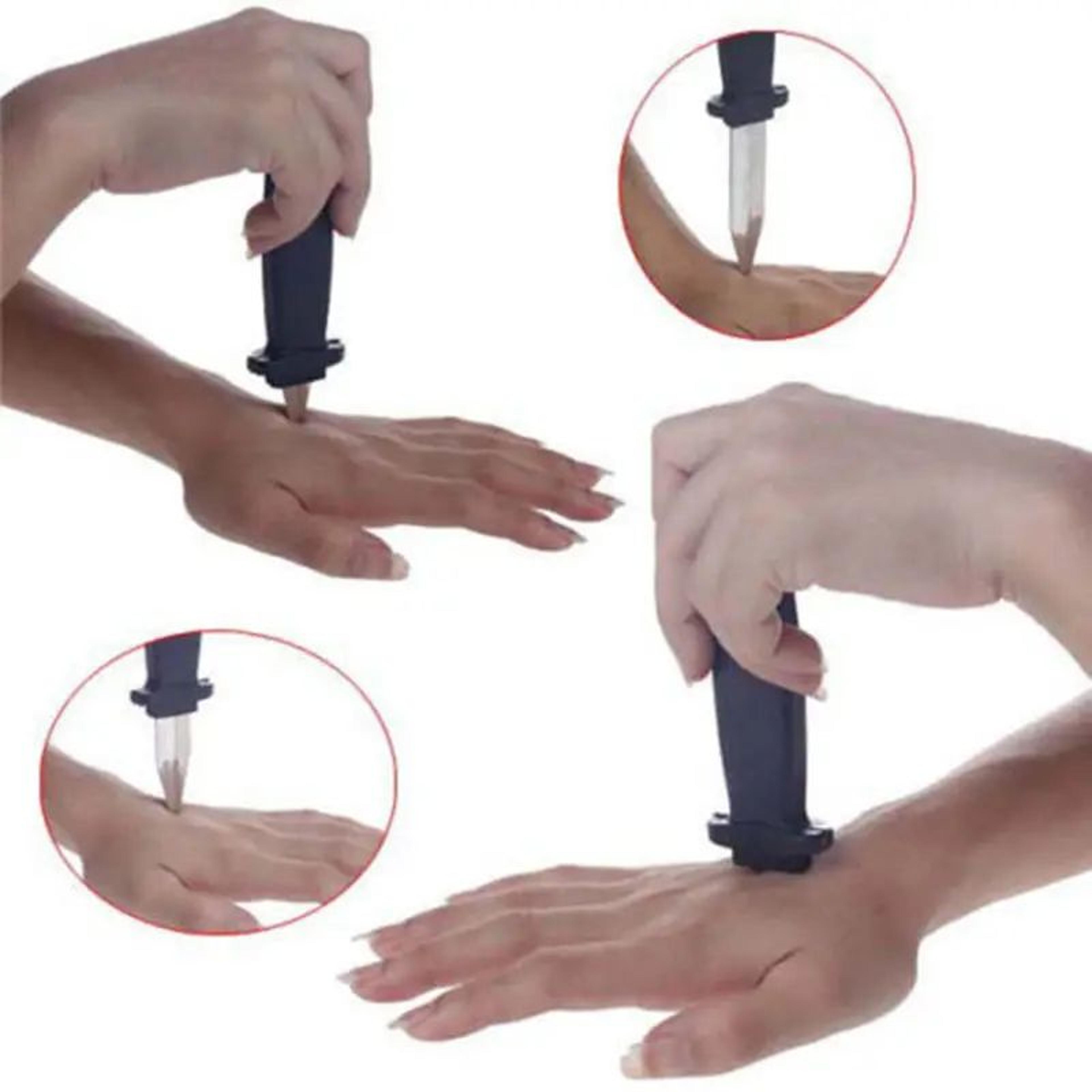 retractable fake knife magic prop