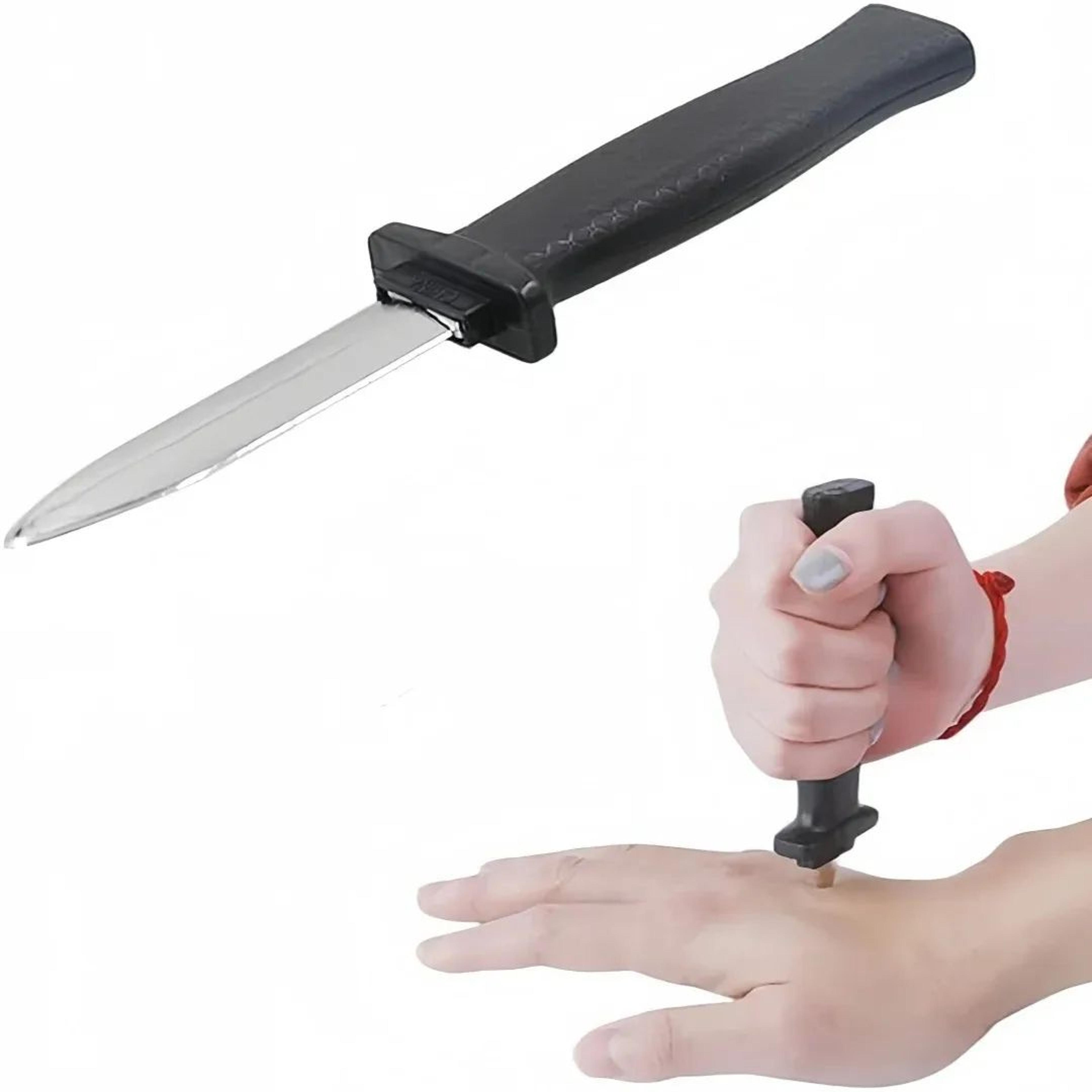 retractable halloween prank knife prop
