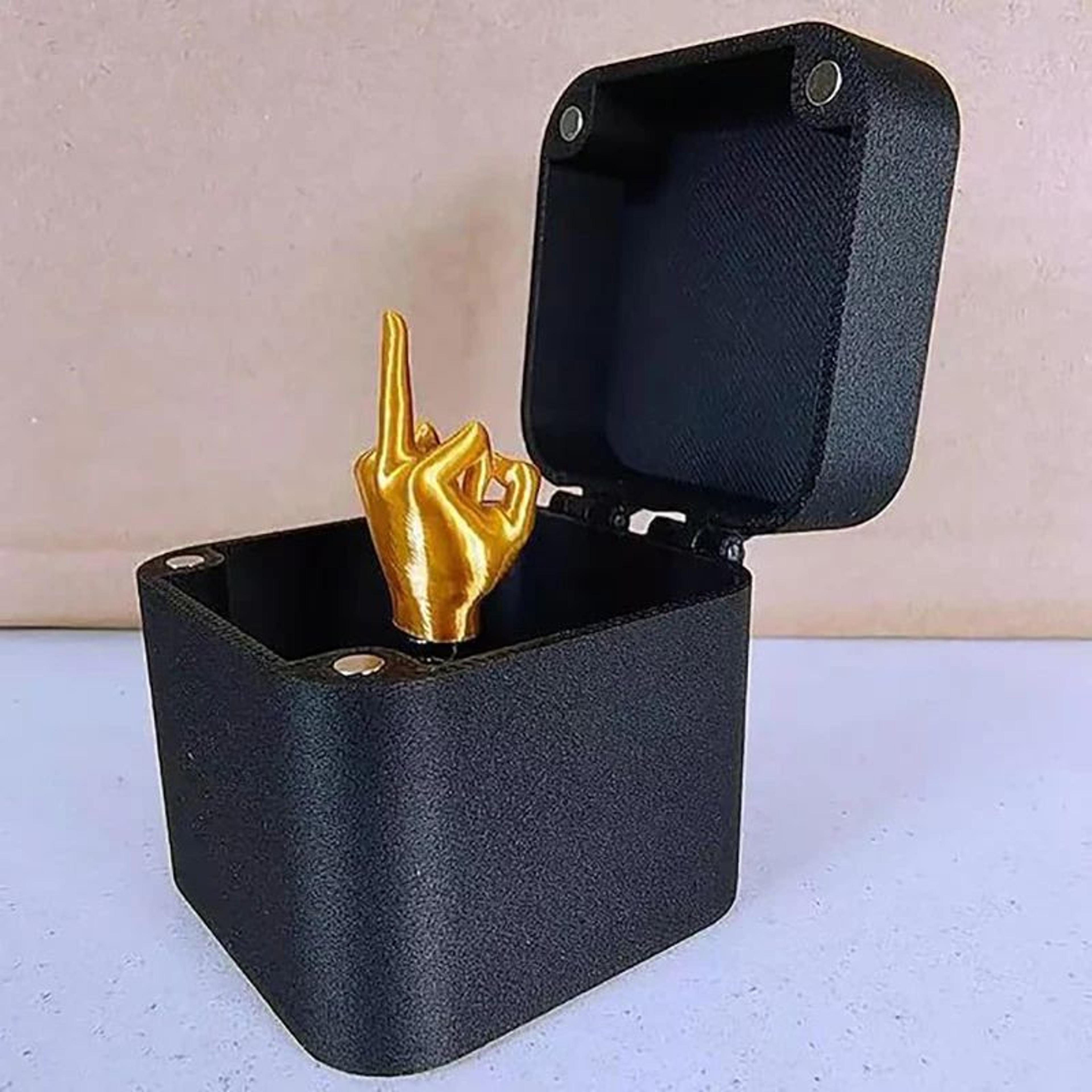 funny middle finger prank box