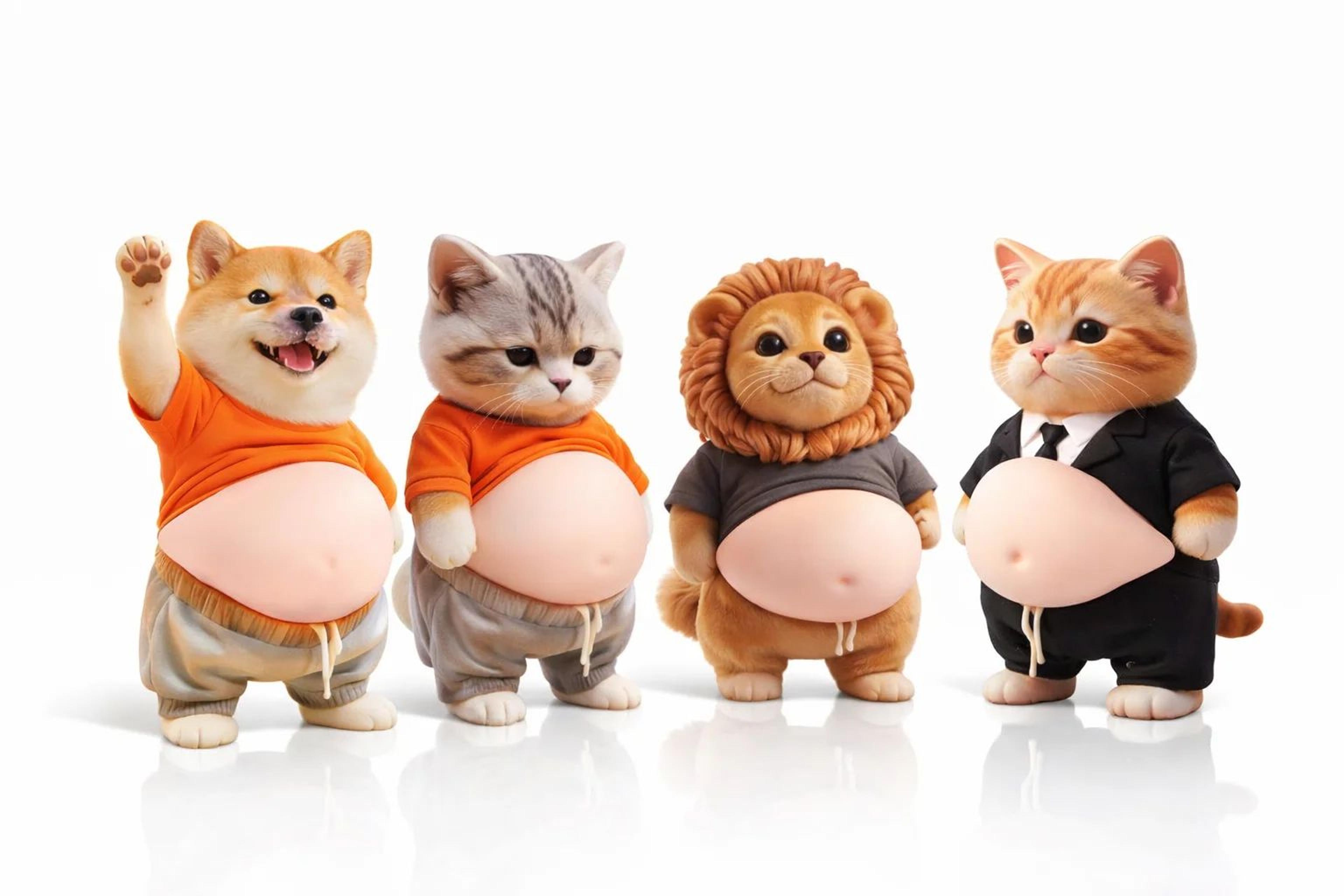 3d shiba inu squishy silicone stickers