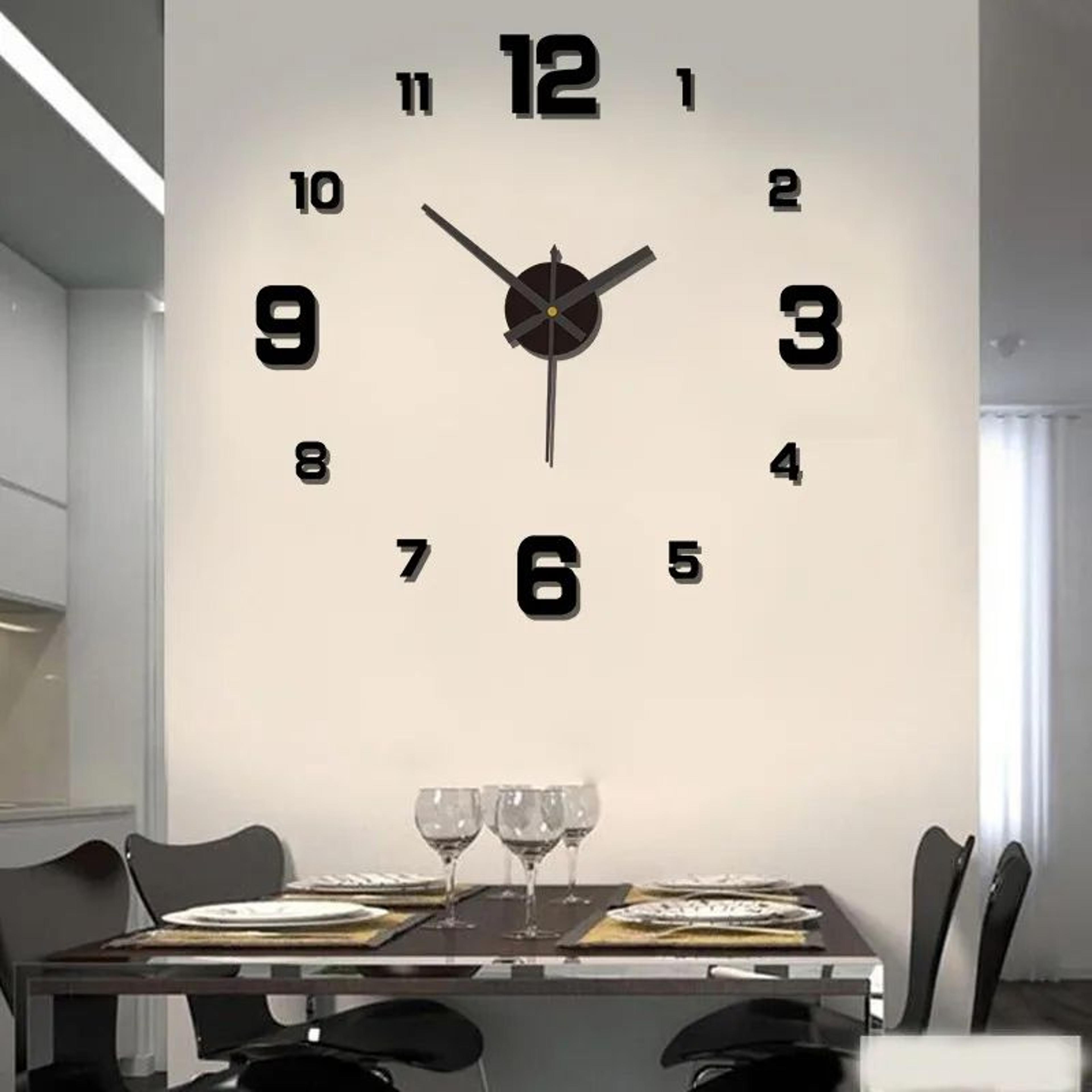 modern frameless diy wall clock