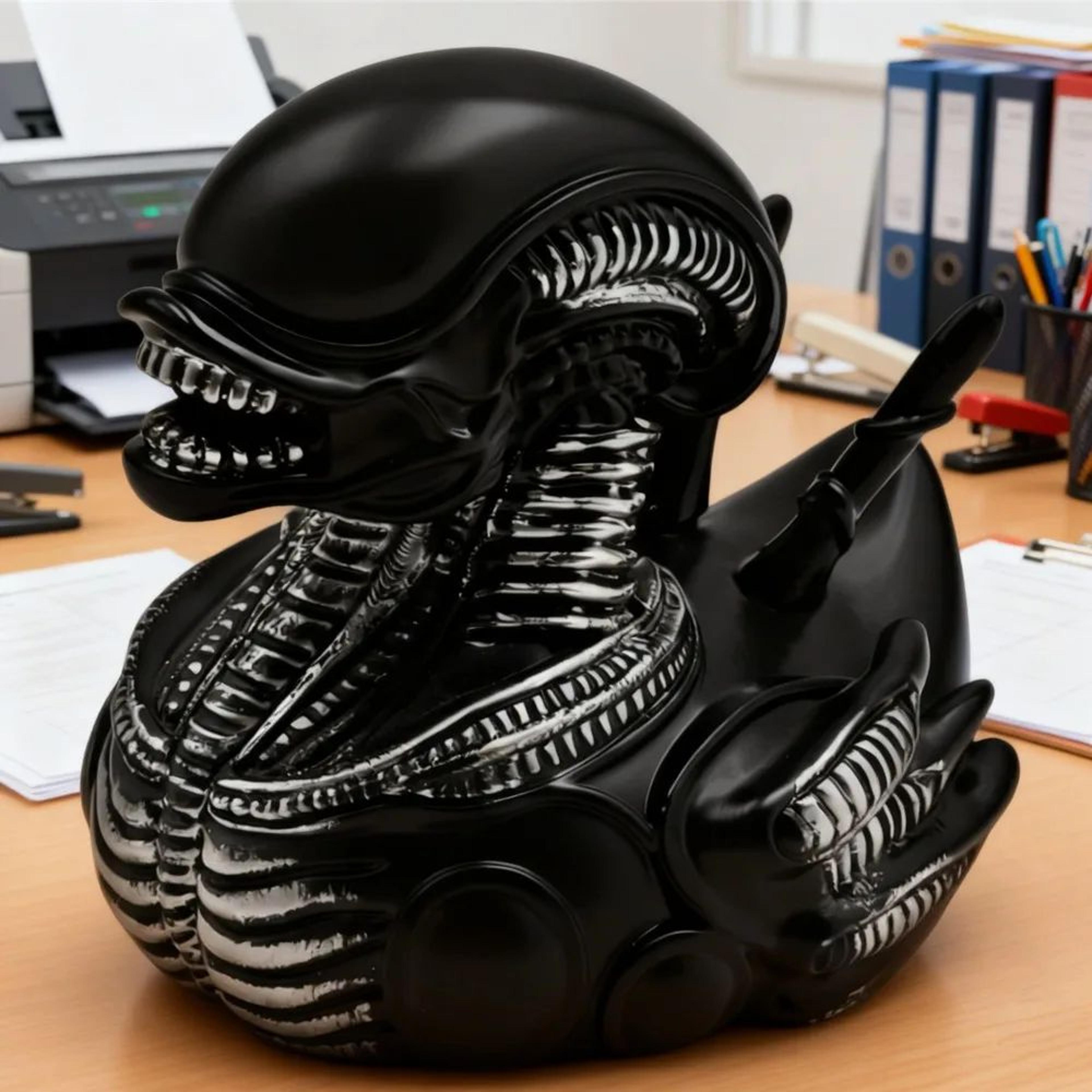funny alien duck resin figurine