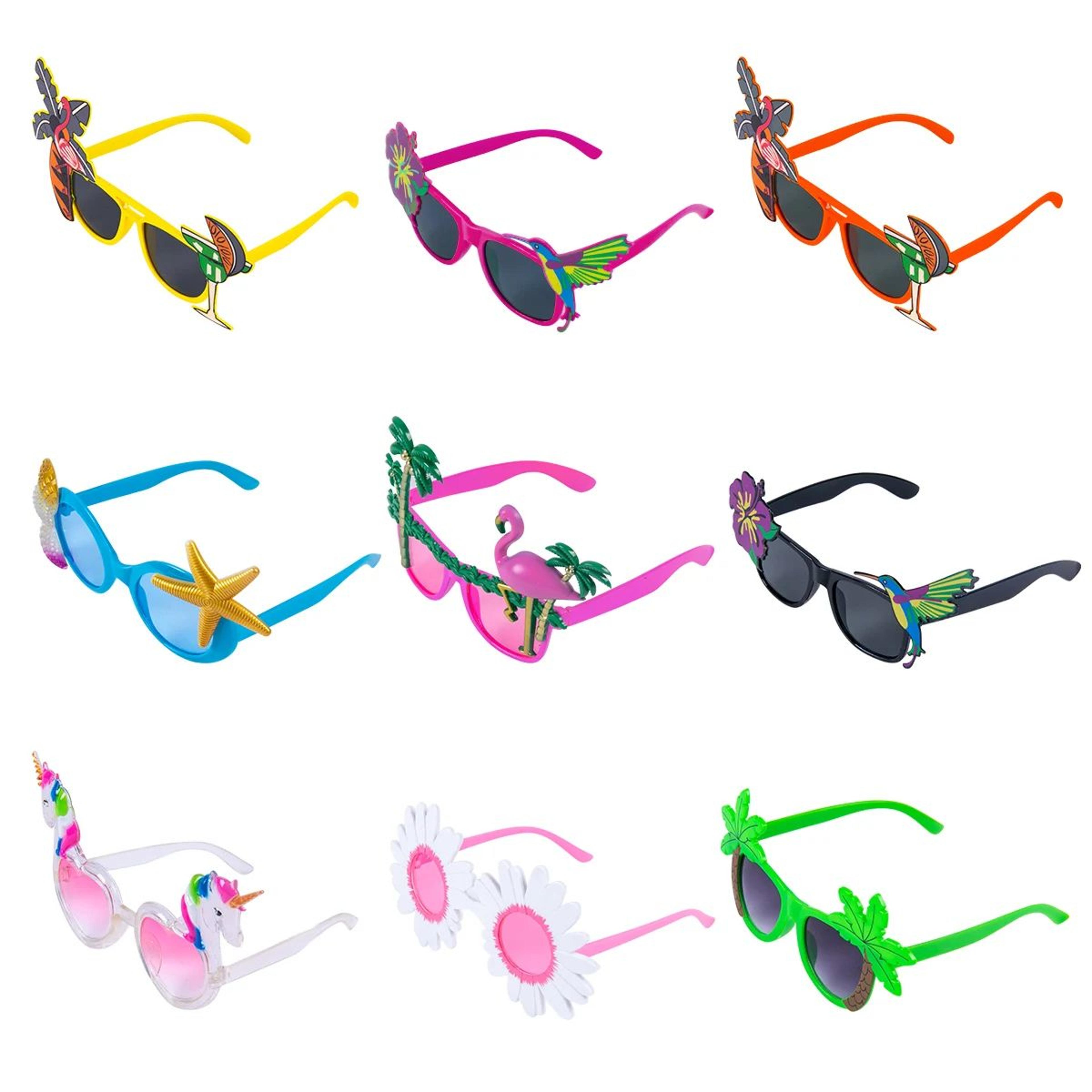 hawaiian tropical party photo glasses