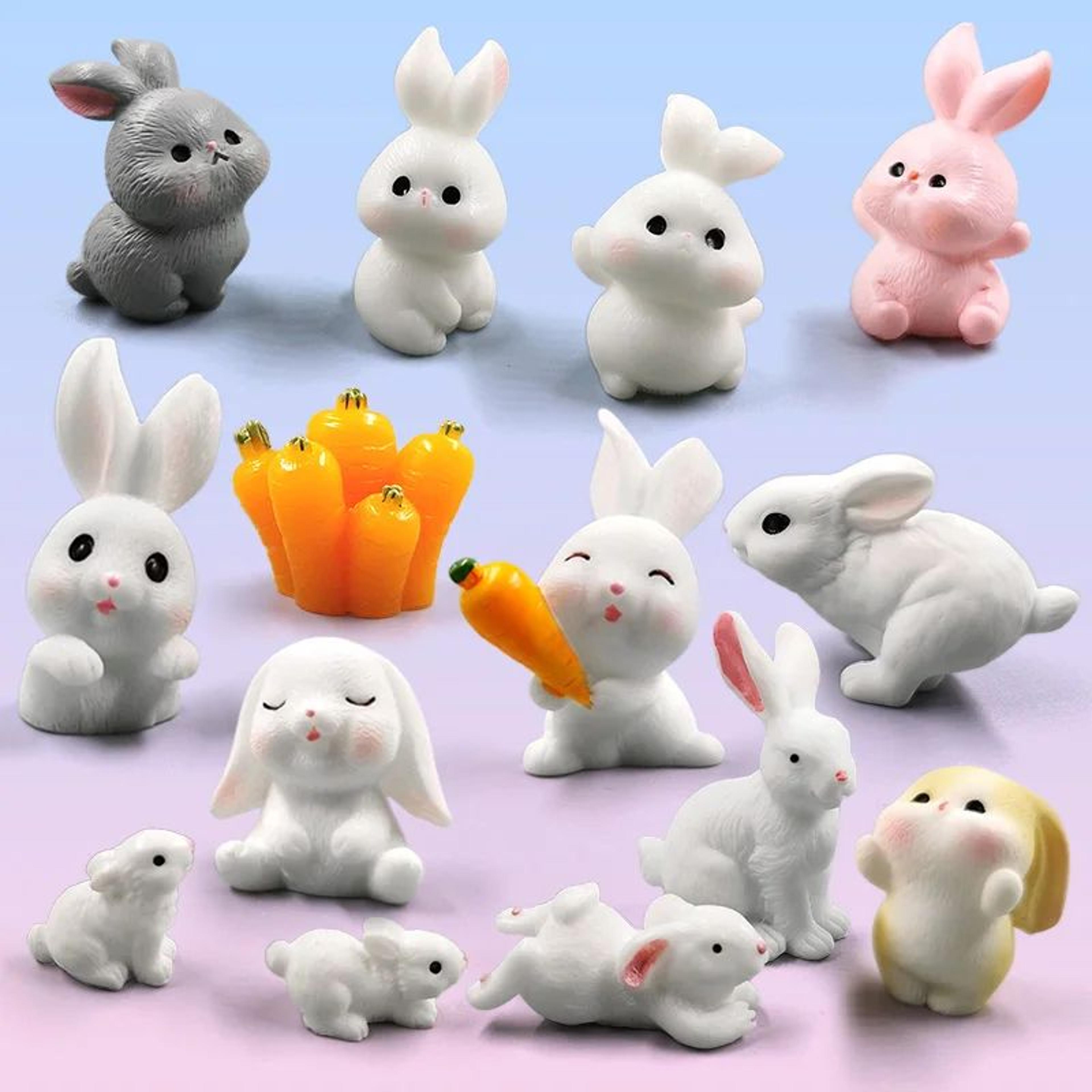 cute mini rabbit fairy garden figurine