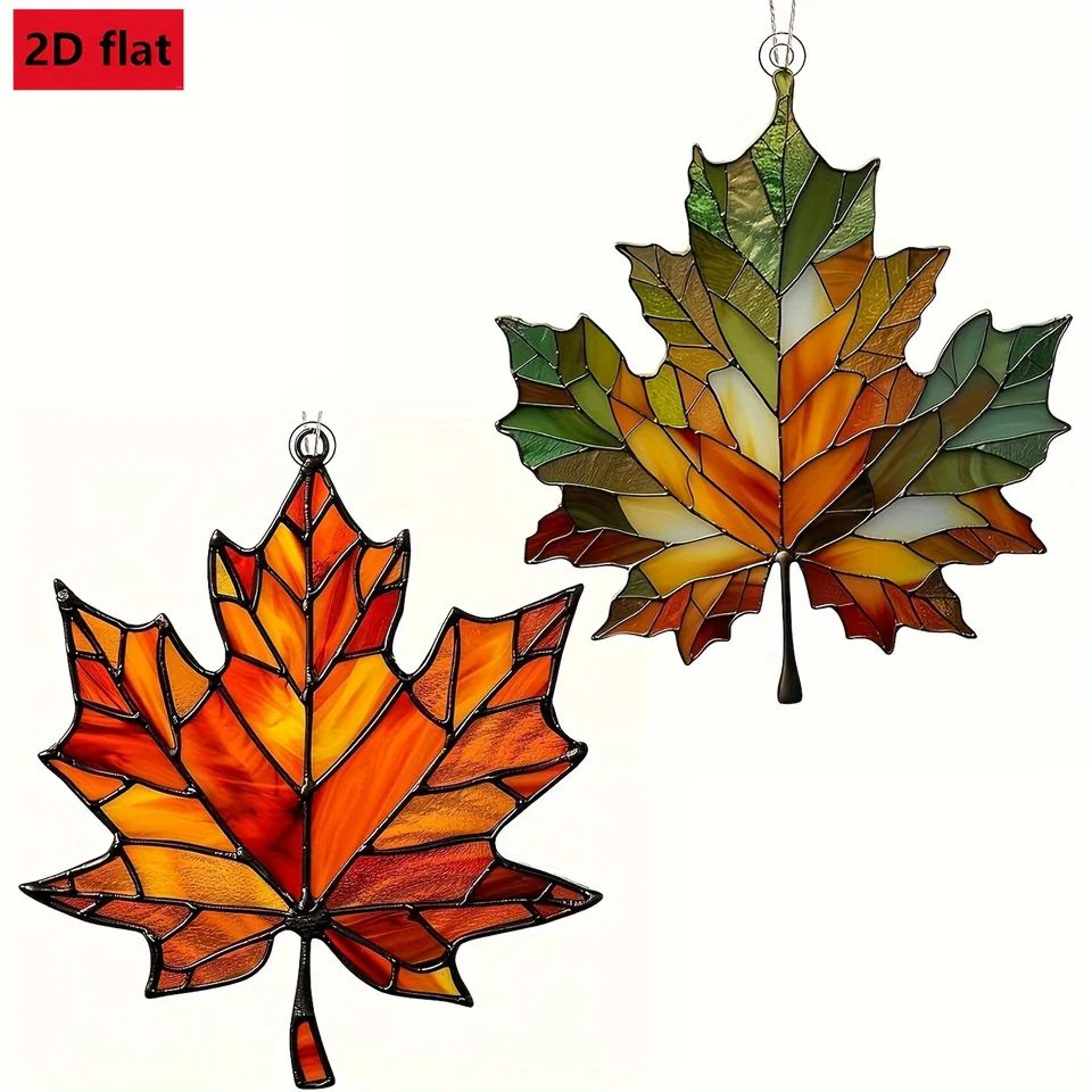 autumn maple leaf acrylic hanging ornament