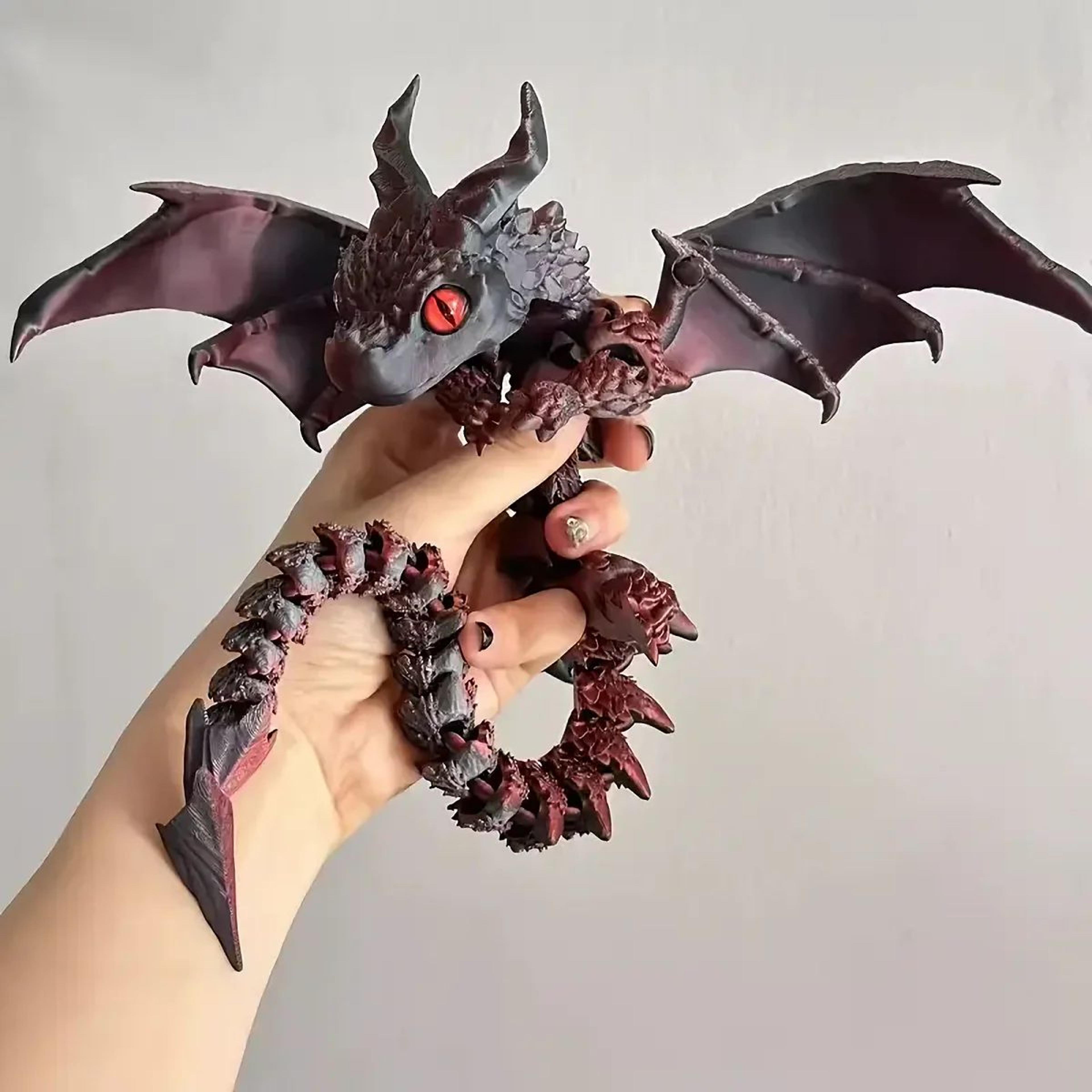 3d printed winged dragon figurine