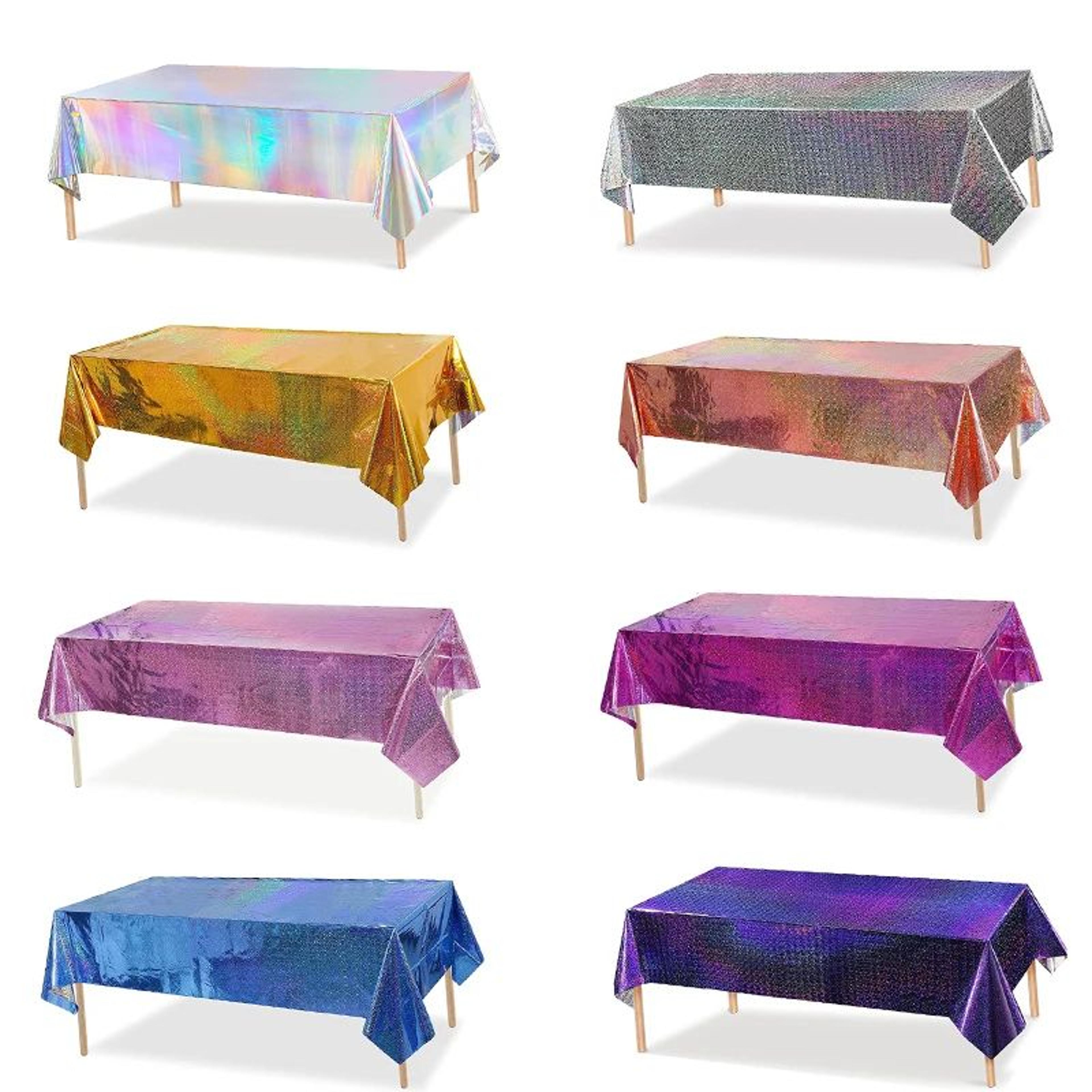 glitter metallic party tablecloth