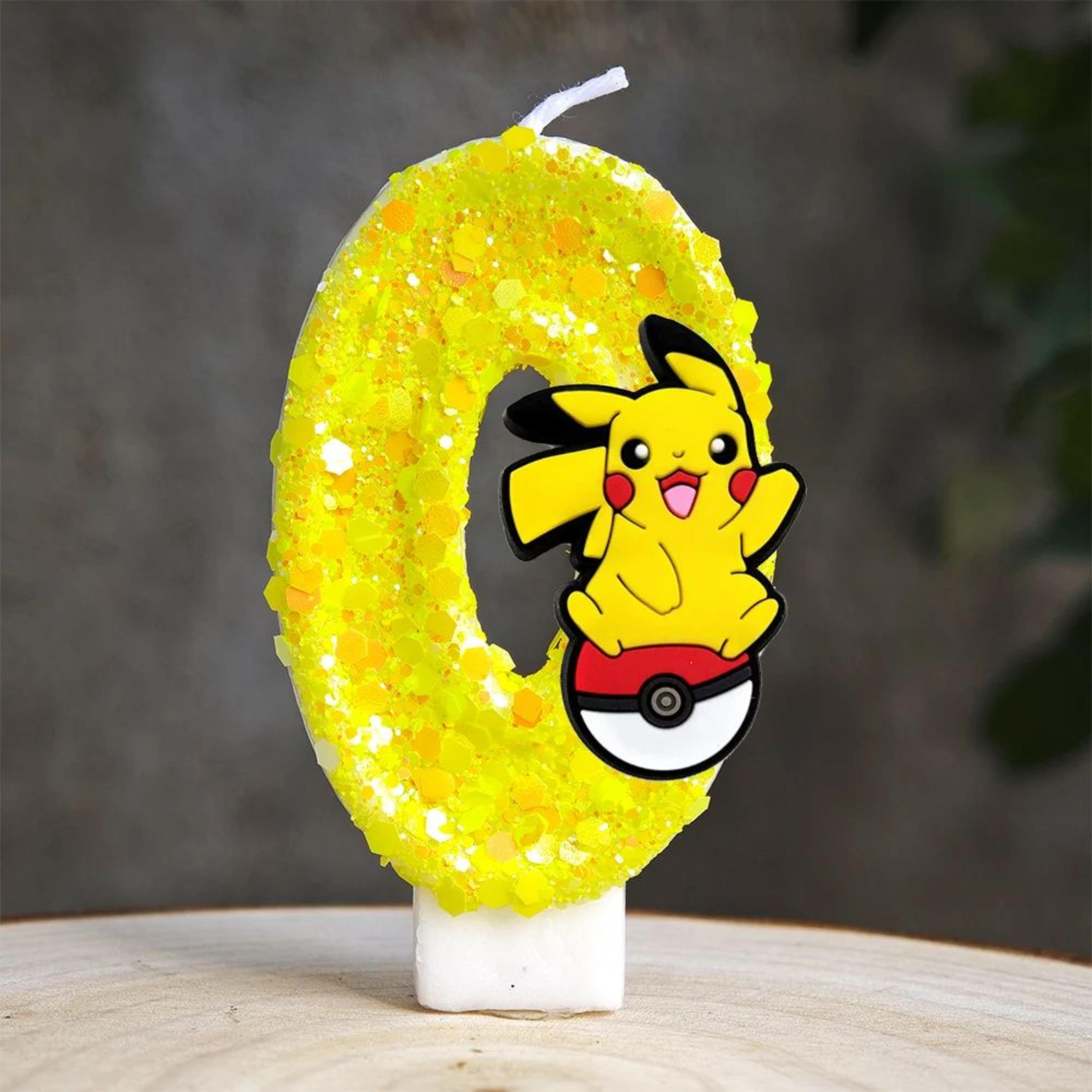 pikachu number birthday cake candle