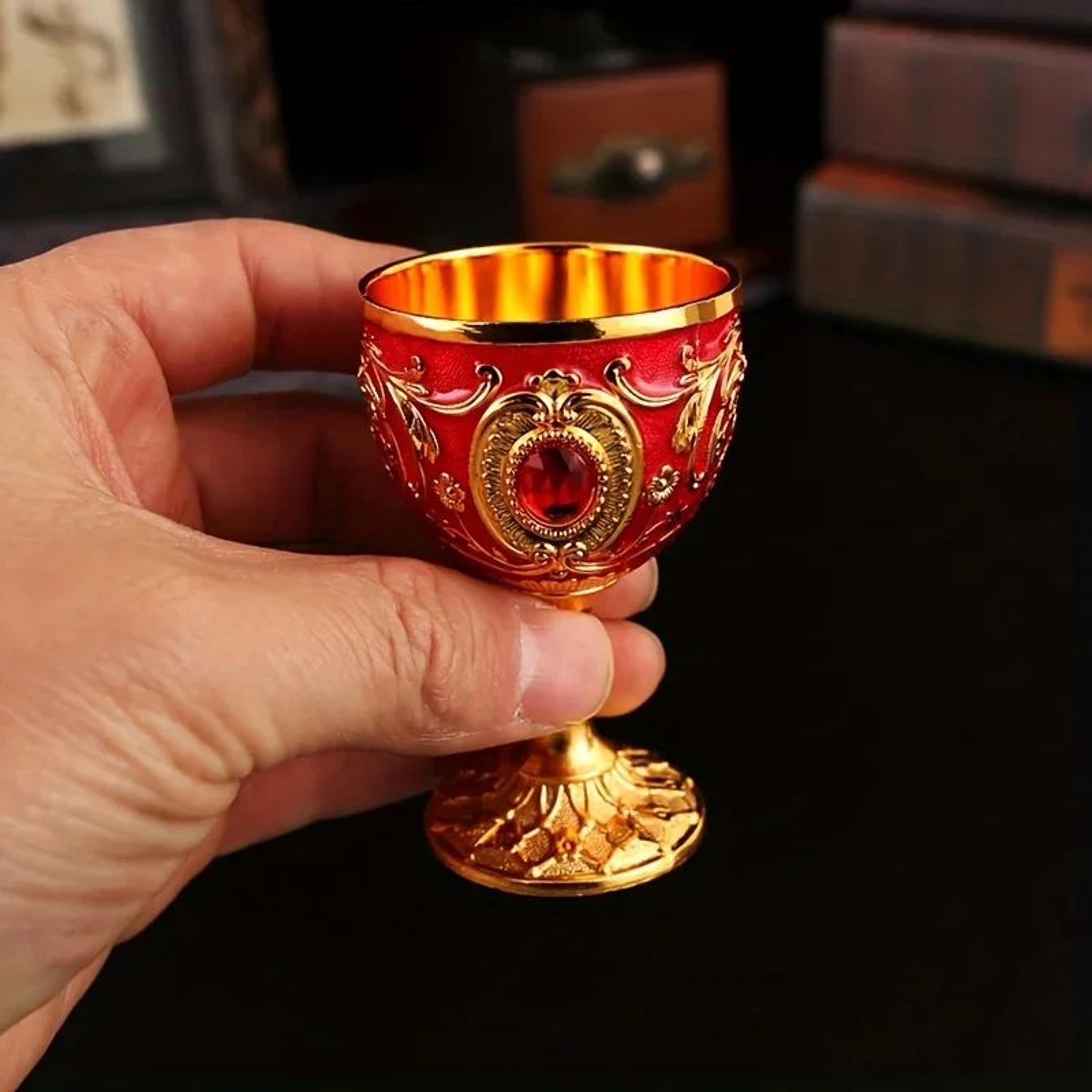 vintage medieval holy grail goblet