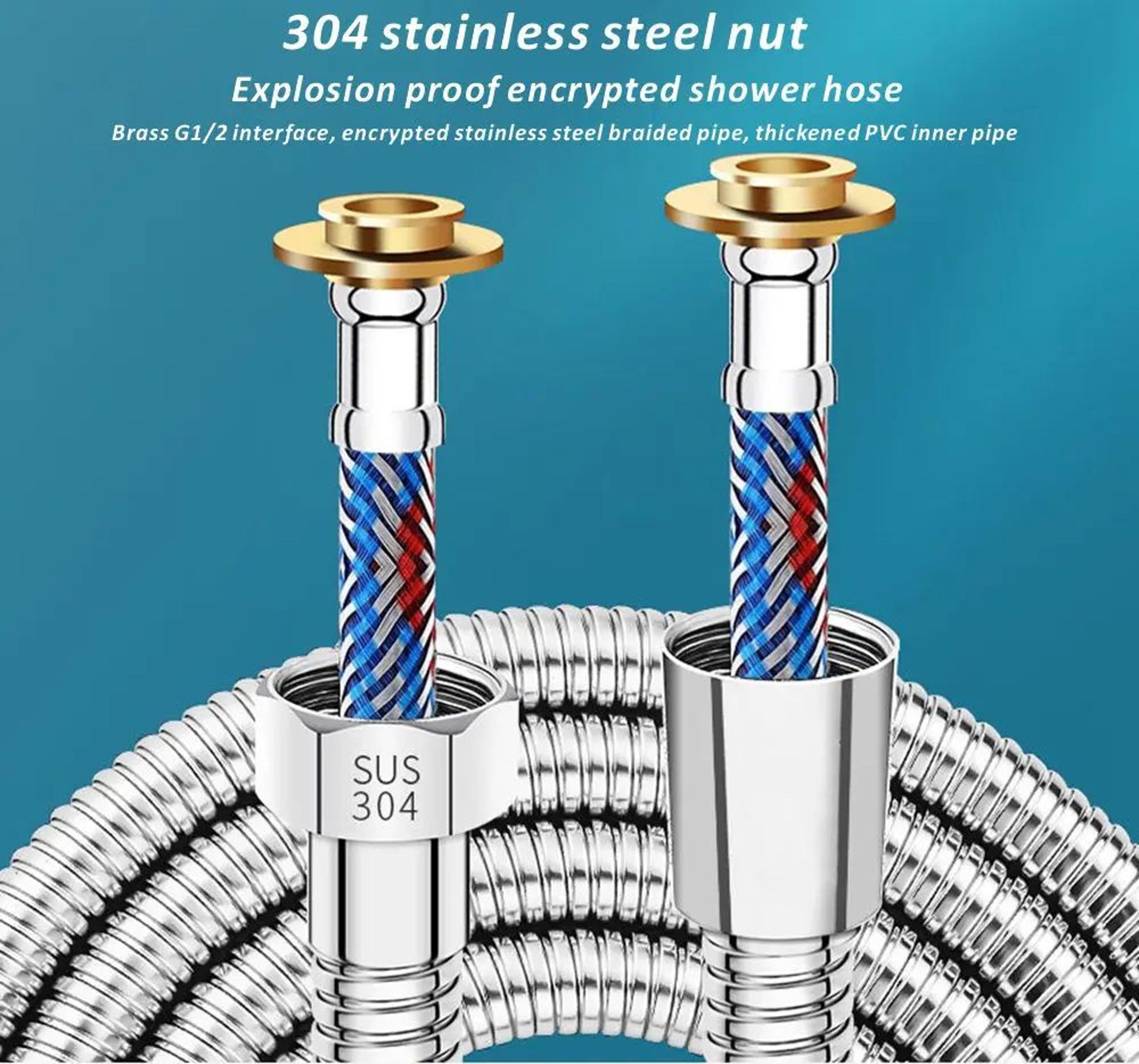 flexible stainless steel shower hose extension