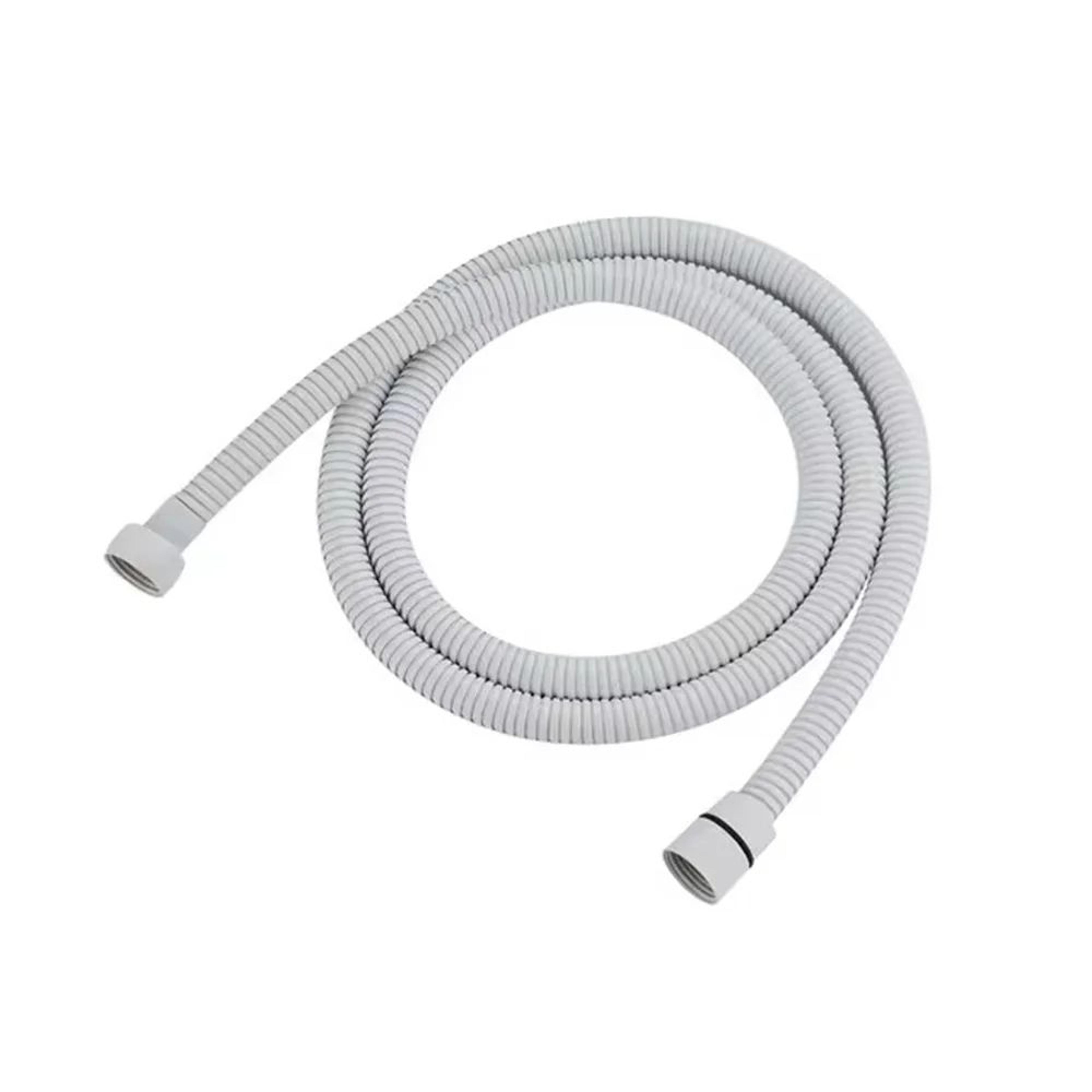white stainless steel flexible shower hose