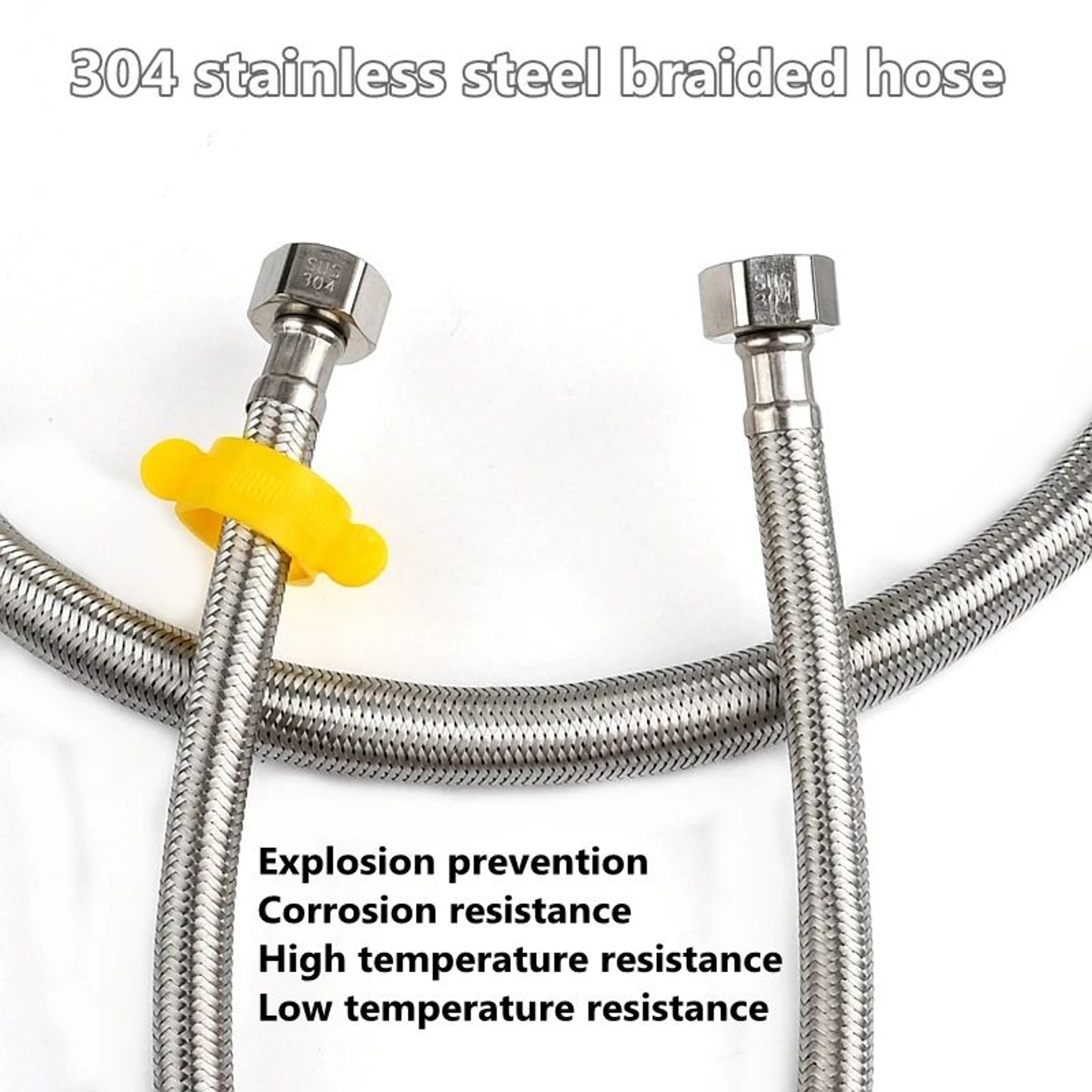 304 stainless steel braided water hose