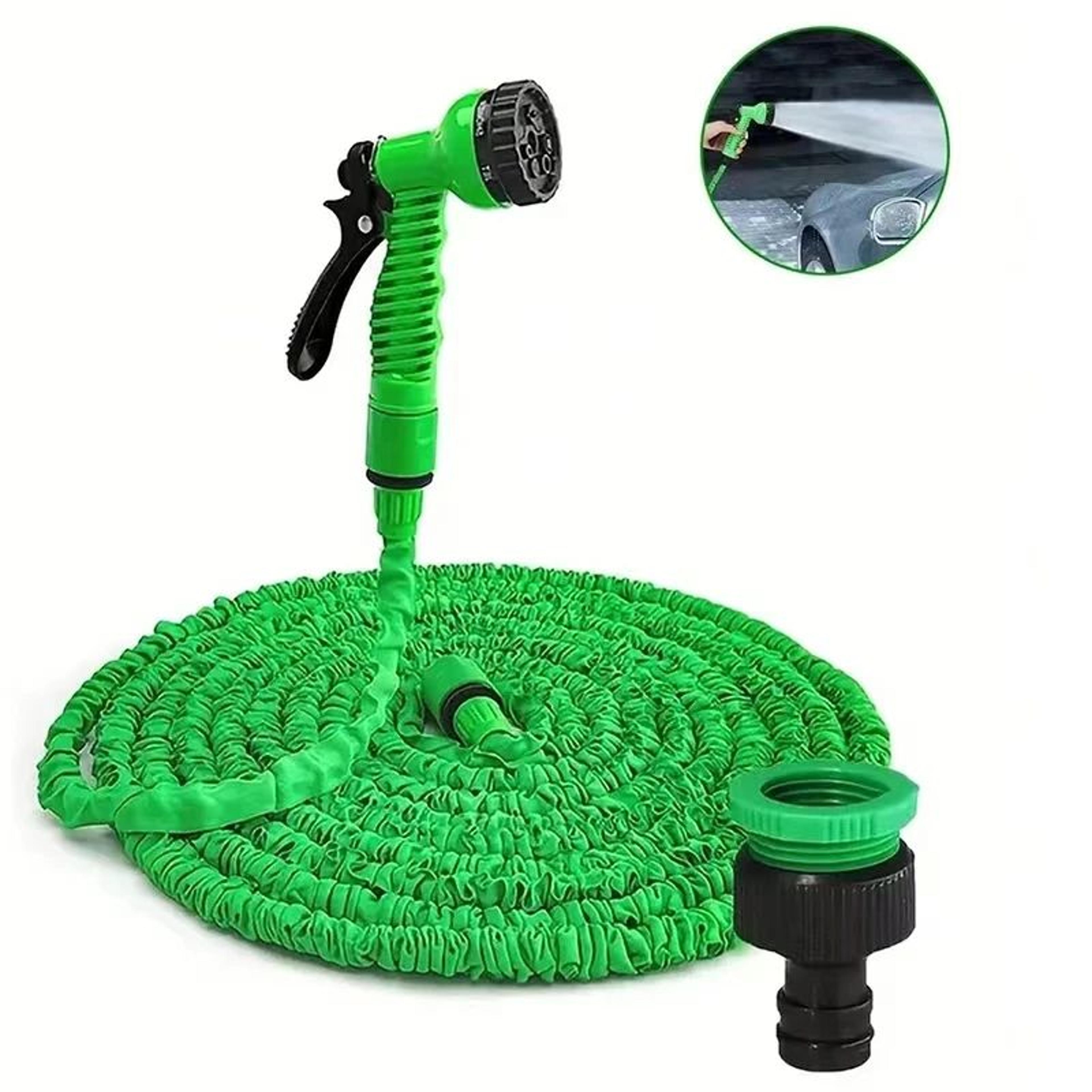 retractable garden hose with spray nozzle