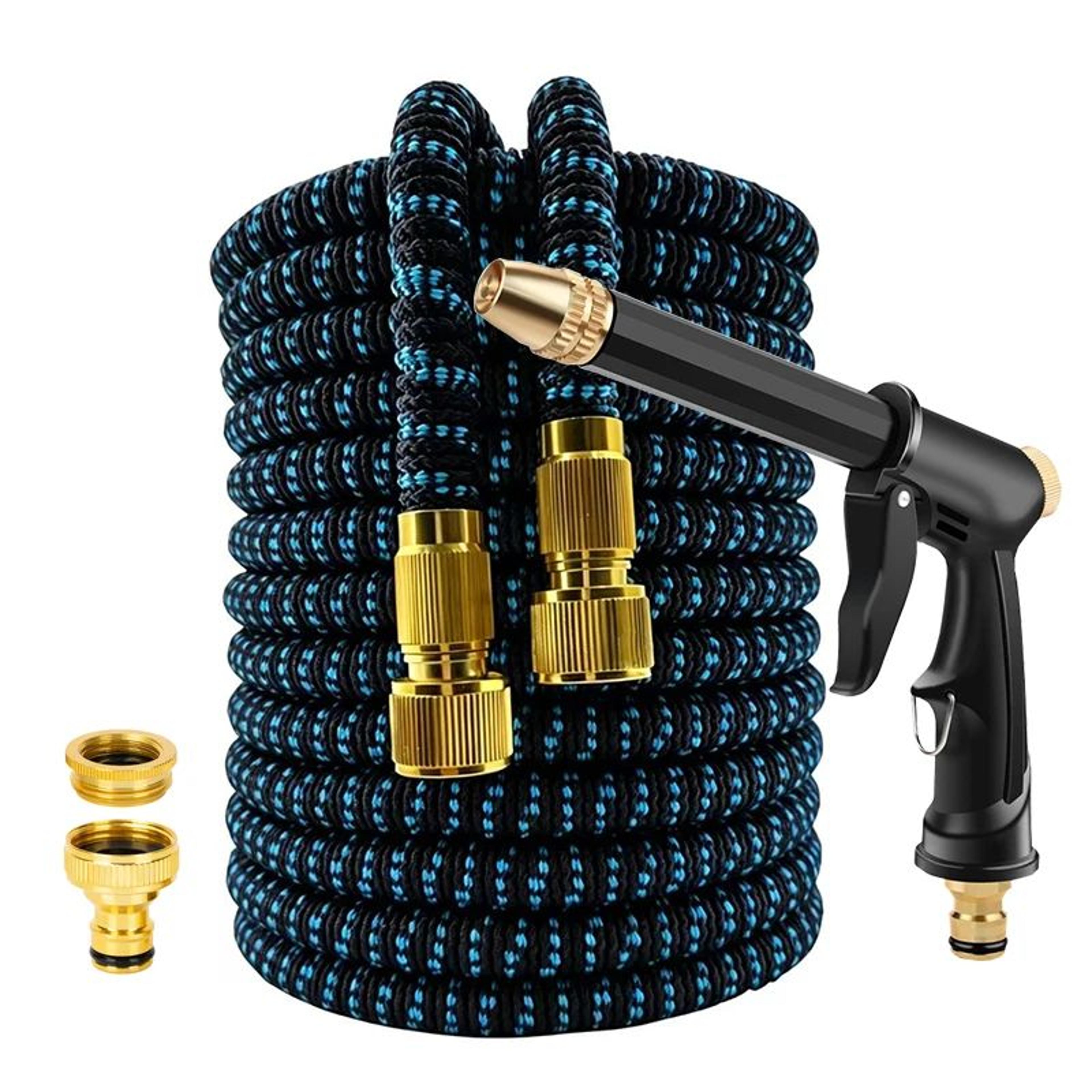 expandable watering hose with spray gun