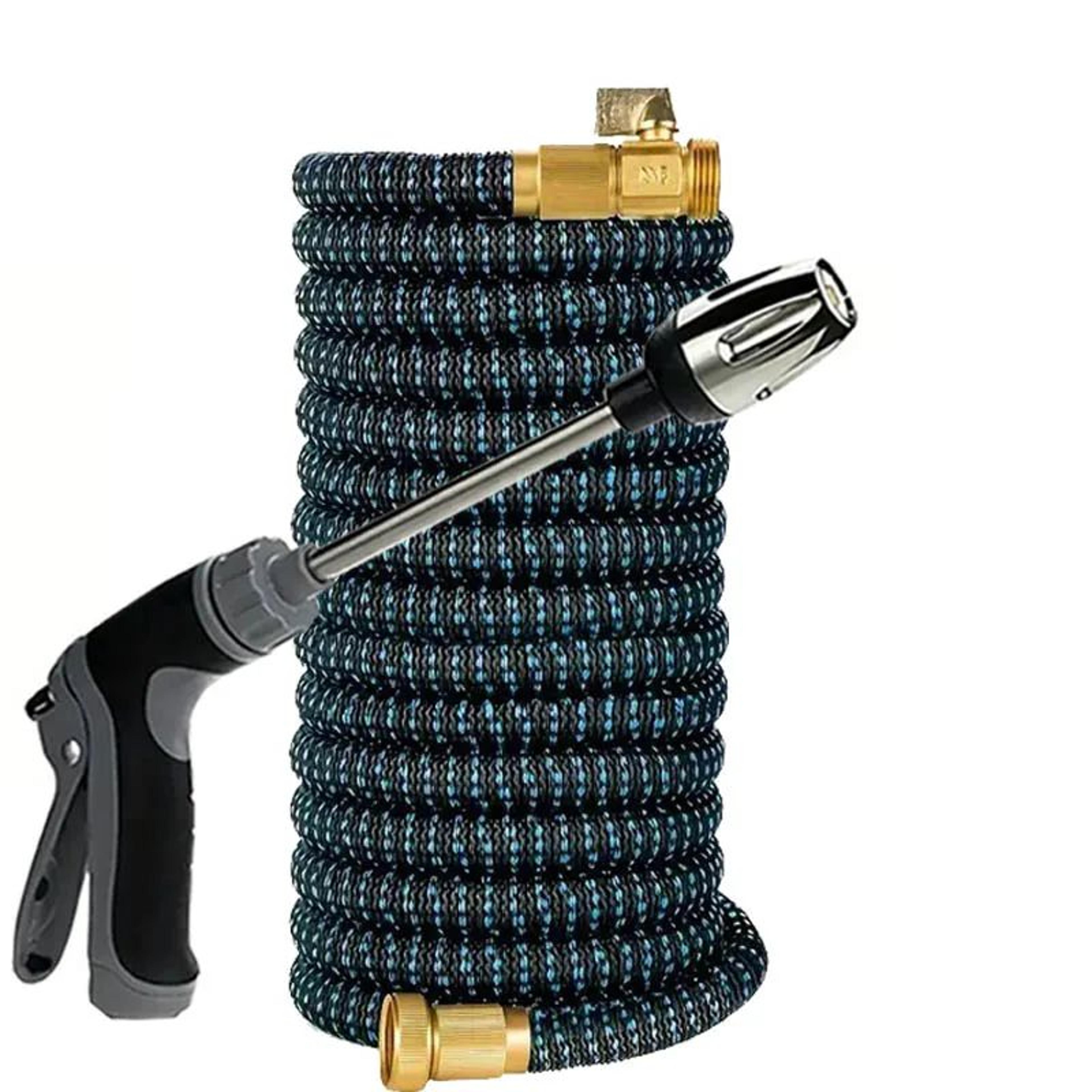 expandable garden hose with metal connectors