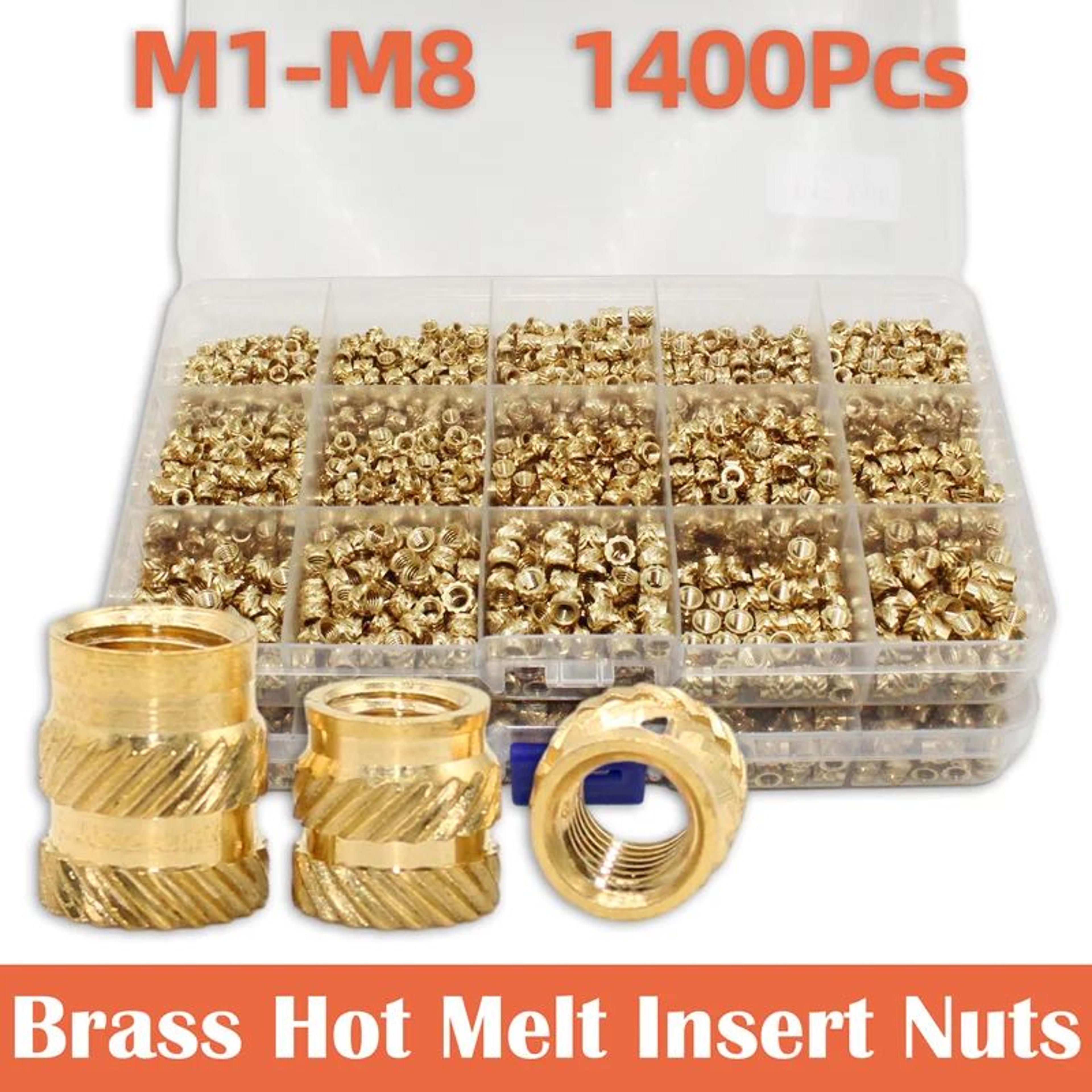 knurled brass heat set insert nut kit