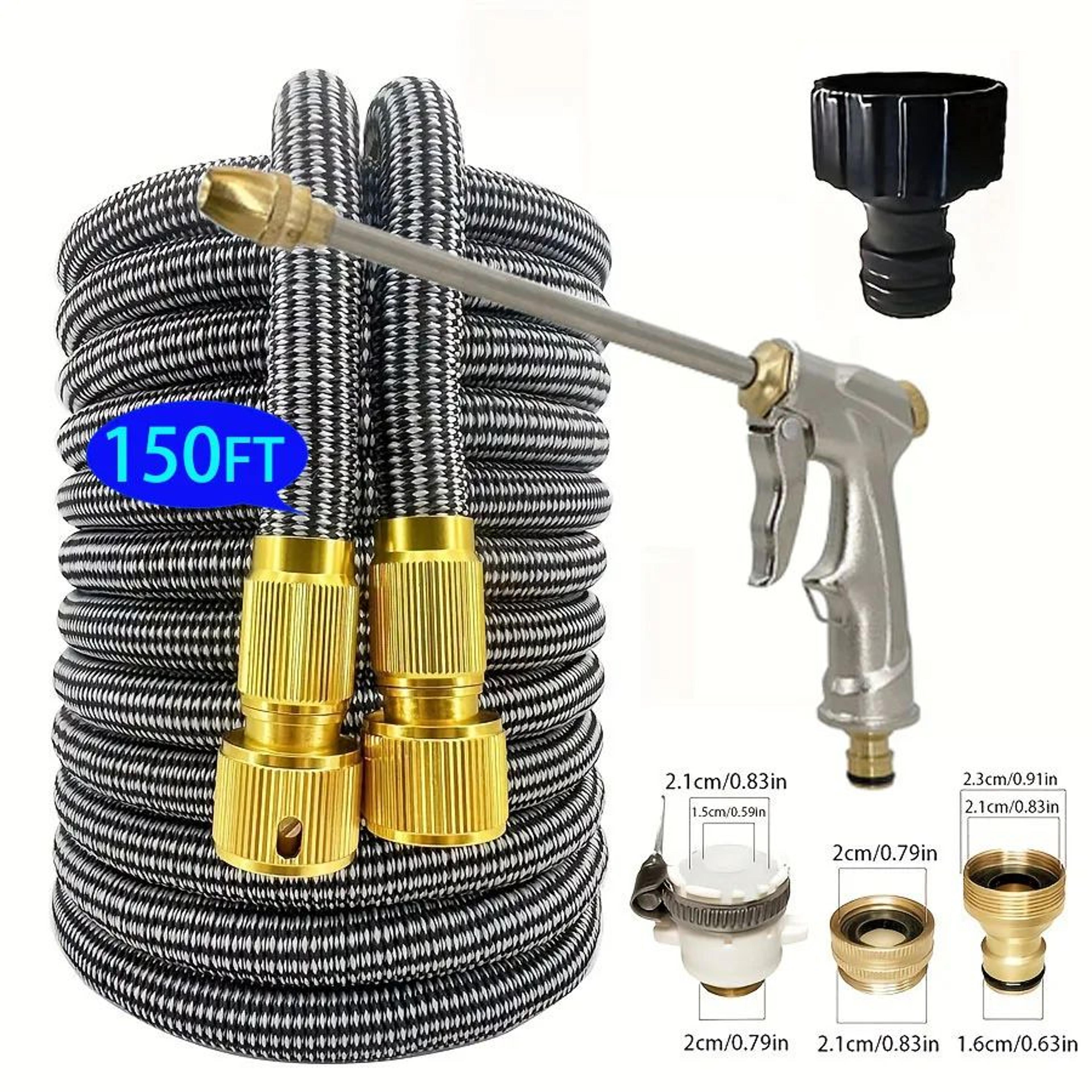 expandable garden hose with spray gun set