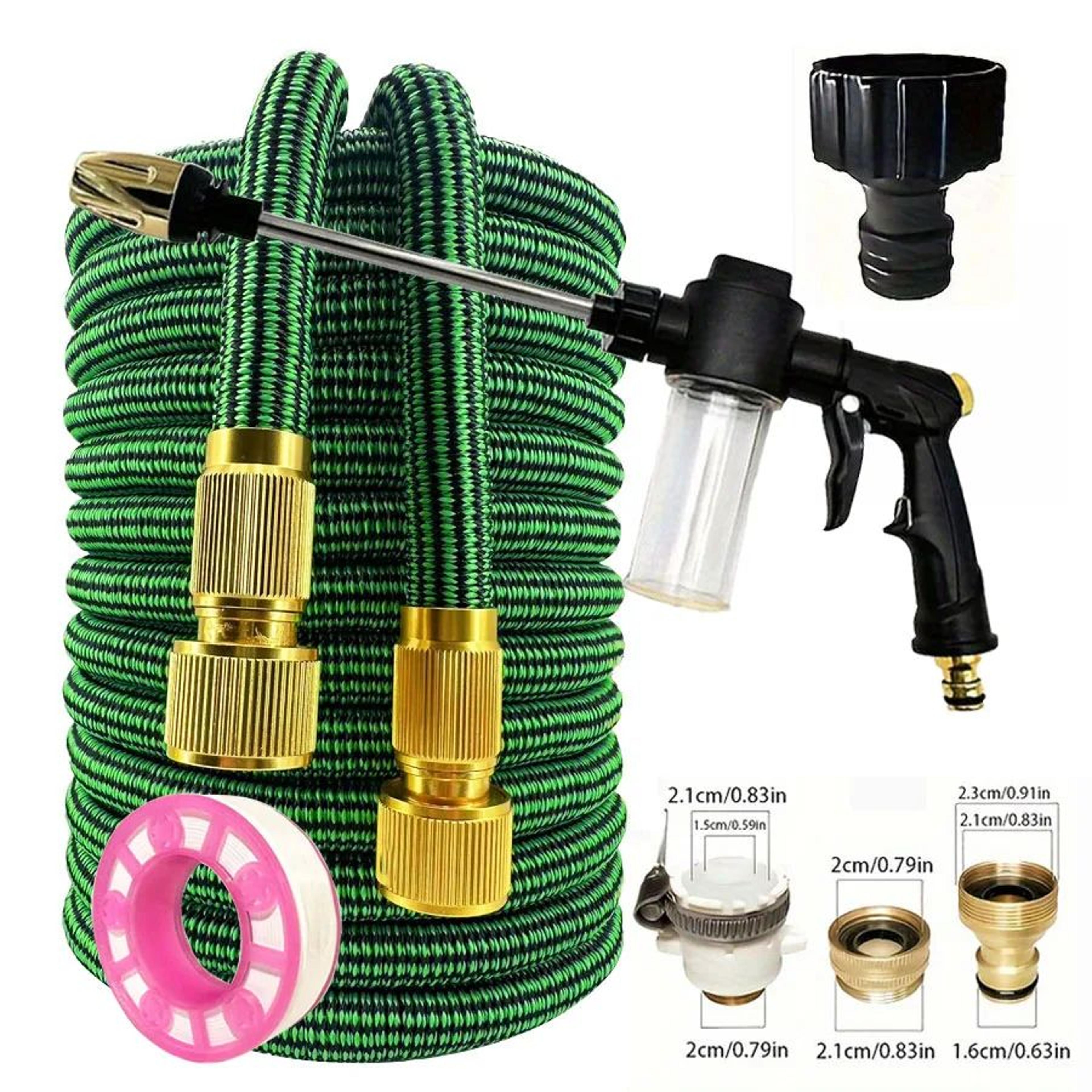telescopic garden hose with foam sprayer