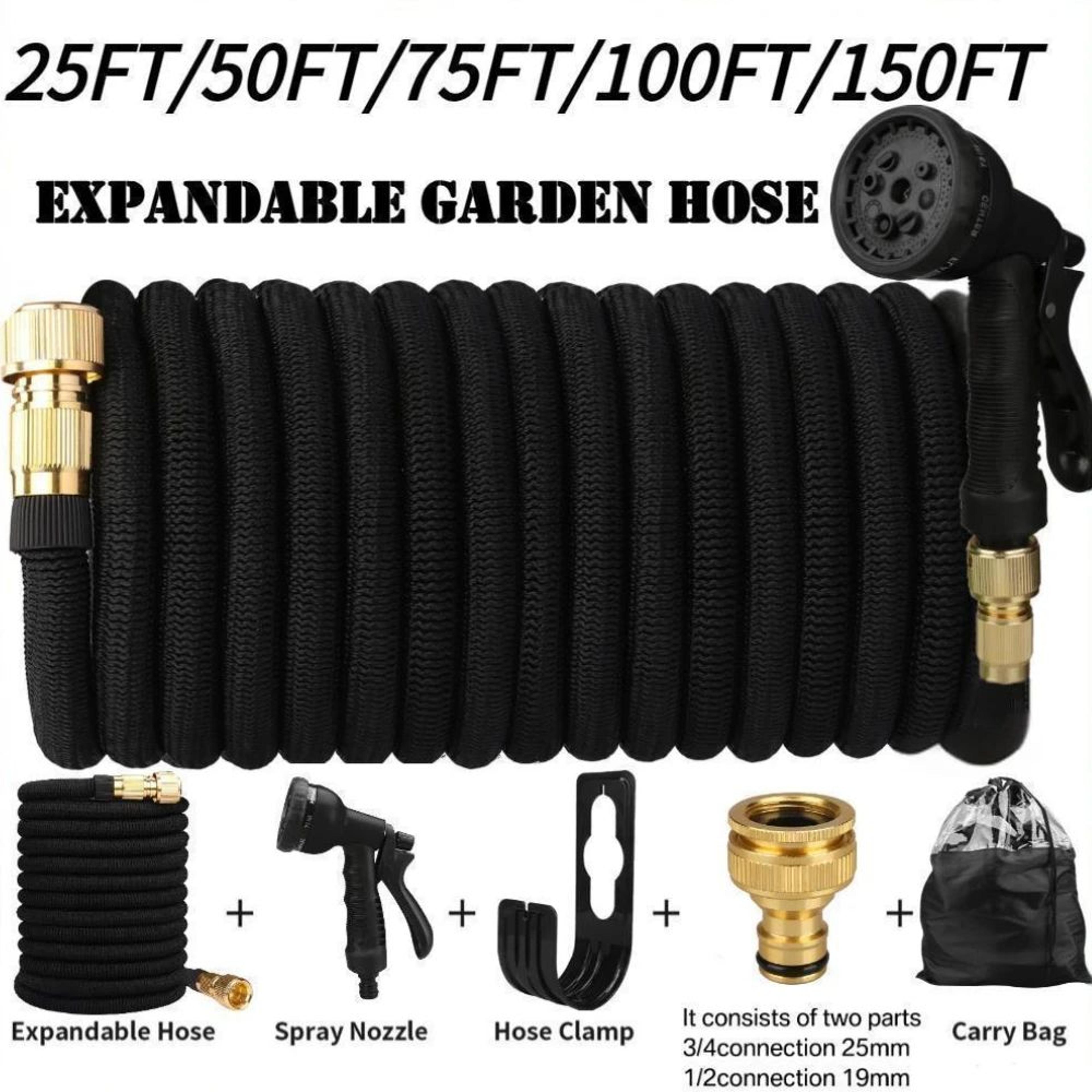 expandable water hose with spray gun
